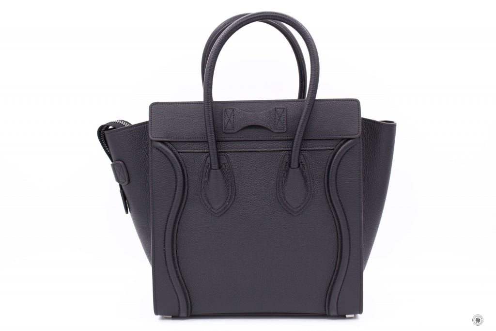 CELINE Celine 16779 3DRU Luggage Black / 0N38 Calfskin Micro Tote Bag  | Italystation.com - Shop Now at italystation.com