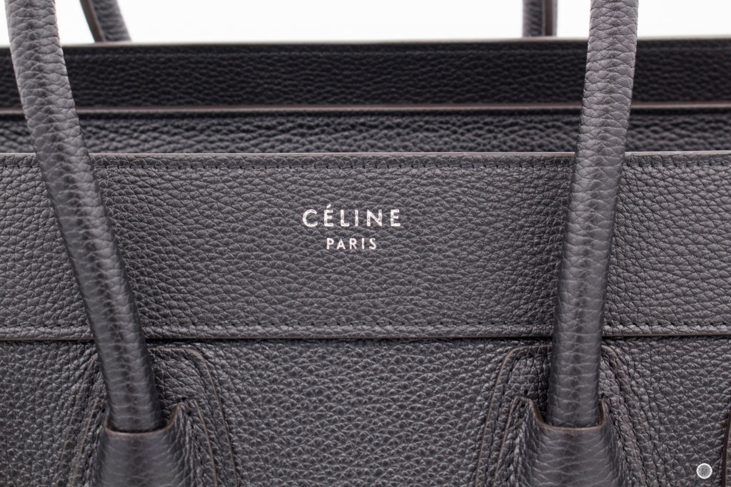 CELINE Celine 16779 3DRU Luggage Black / 0N38 Calfskin Micro Tote Bag  | Italystation.com - Shop Now at italystation.com