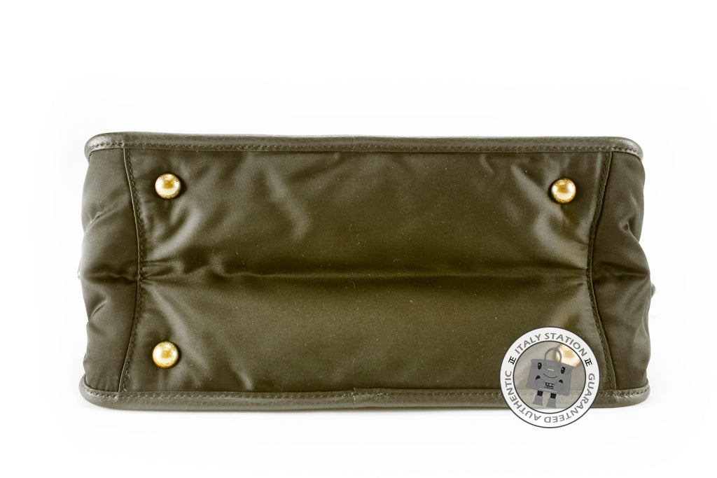 PRADA Prada BL0749 Nylon Jacquard + Bauletto Ebano Nylon Shoulder Bags | Italystation.com - Shop Now at italystation.com