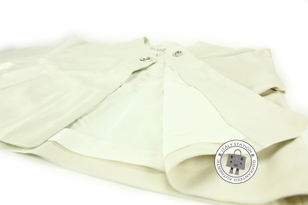 HERMES Hermes 221206D4A636 Veau Patine Paletot Ivoire / A6 Leather 36  | Italystation.com - Shop Now at italystation.com