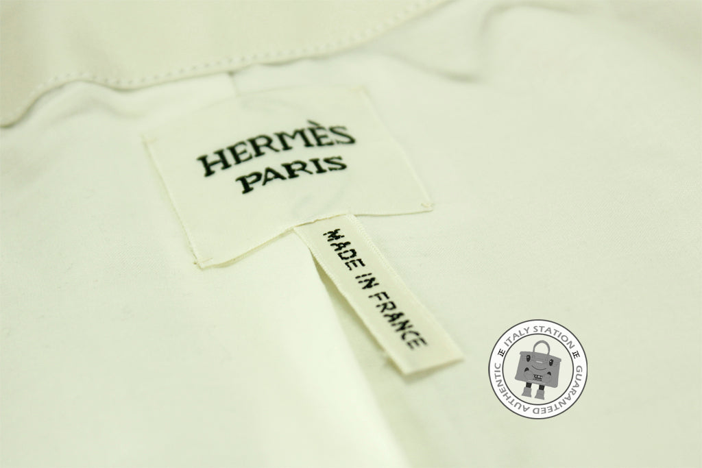 HERMES Hermes 221206D4A636 Veau Patine Paletot Ivoire / A6 Leather 36  | Italystation.com - Shop Now at italystation.com