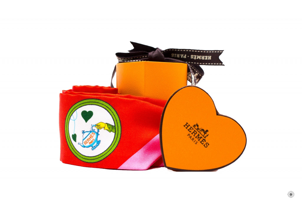 HERMES Hermes 063782S Tea Time Cm/rouge Vif/vert / 6 Silk 5X86 CM Twil | Italystation.com - Shop Now at italystation.com