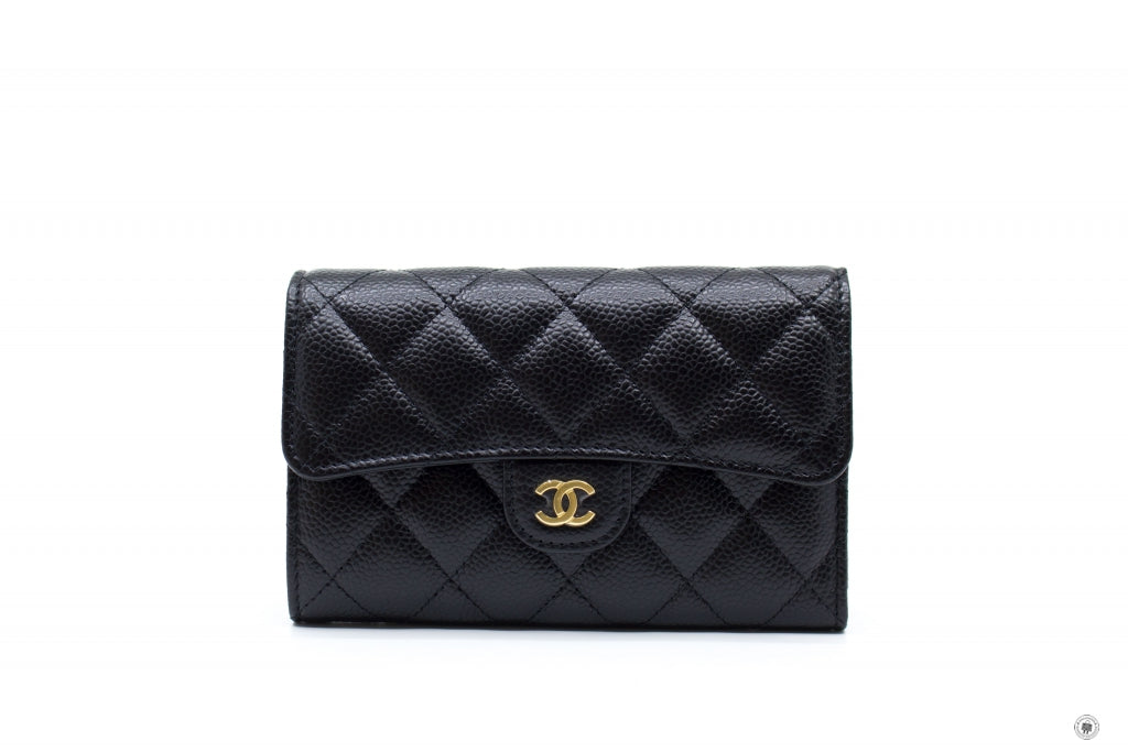 CHANEL Chanel AP0232Y01864 Classic Flap Wallet Black / C3906 Caviar Sh | Italystation.com - Shop Now at italystation.com