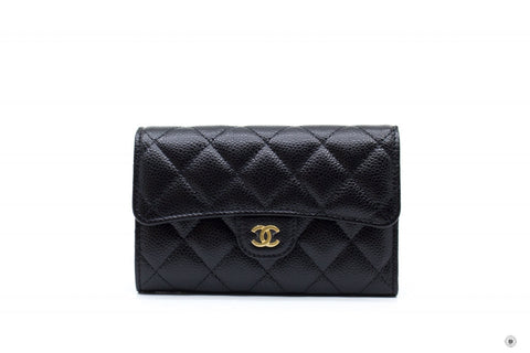 CHANEL Chanel AP0232Y01864 Classic Flap Wallet Black / C3906 Caviar Sh | Italystation.com - Shop Now at italystation.com