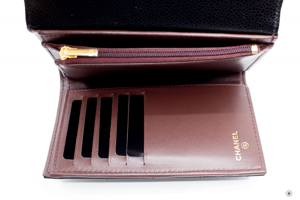 CHANEL Chanel AP0232Y01864 Classic Flap Wallet Black / C3906 Caviar Sh | Italystation.com - Shop Now at italystation.com