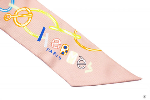 Hermes H063951S Twilly Mb/rose Poudre/bl / 09 Silk Silk & Scarf