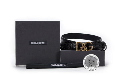 Dolce & Gabbana BC3809 A1186 Varie Calfskin Black / 80999 Calfskin 90 Belts Gbhw