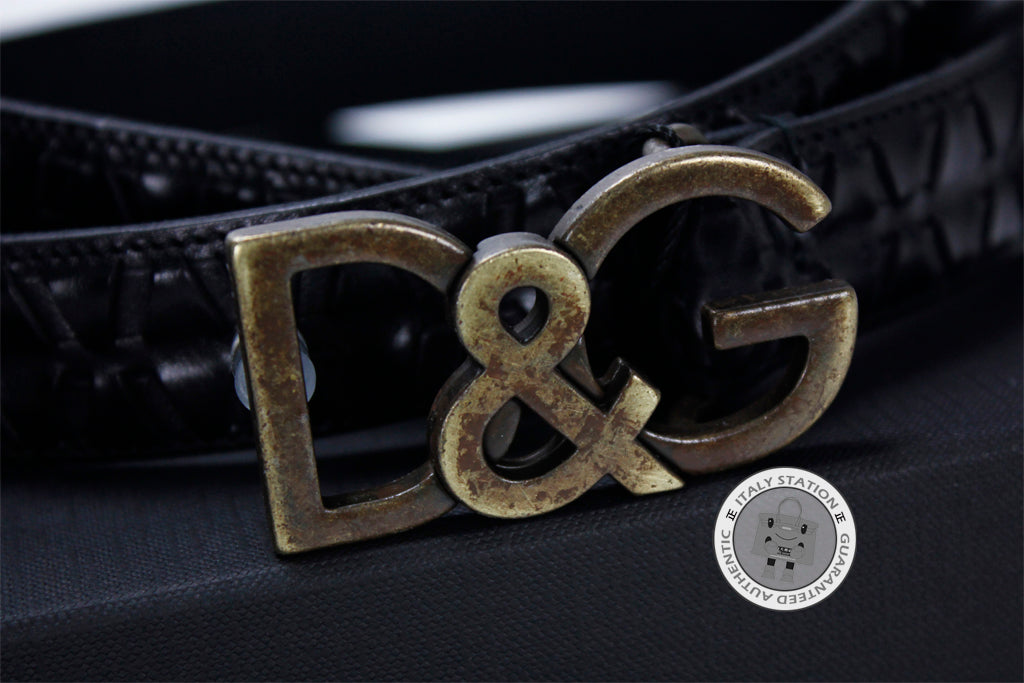 DOLCE & GABBANA Dolce & Gabbana BC3809 A1186 Varie Calfskin Black / 80 | Italystation.com - Shop Now at italystation.com