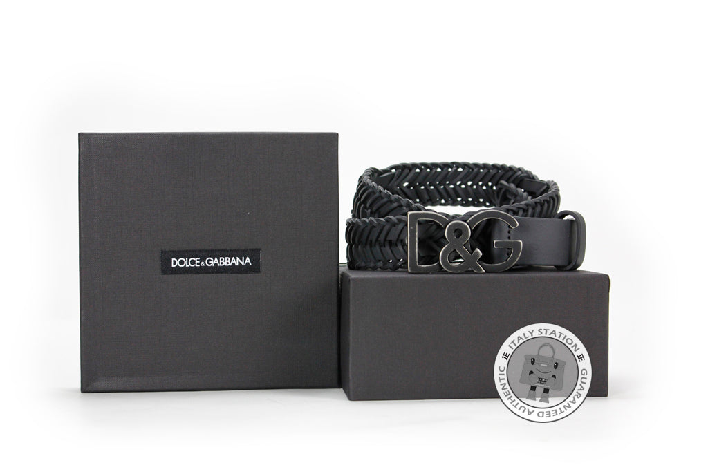 DOLCE & GABBANA Dolce & Gabbana BC3832 A1191 Varie Calfskin Black+grig | Italystation.com - Shop Now at italystation.com
