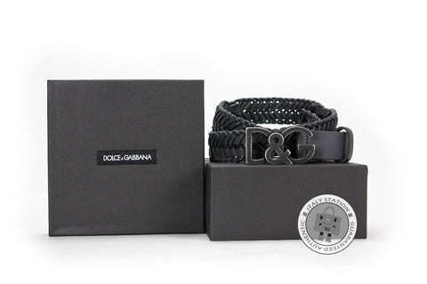 DOLCE & GABBANA Dolce & Gabbana BC3832 A1191 Varie Calfskin Black+grig | Italystation.com - Shop Now at italystation.com