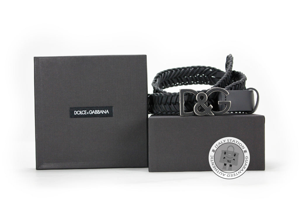 DOLCE & GABBANA Dolce & Gabbana BC3832 A1191 Varie Calfskin Black+grig | Italystation.com - Shop Now at italystation.com