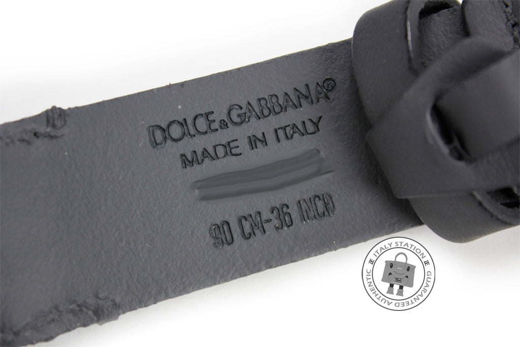 DOLCE & GABBANA Dolce & Gabbana BC3832 A1191 Varie Calfskin Black+grig | Italystation.com - Shop Now at italystation.com