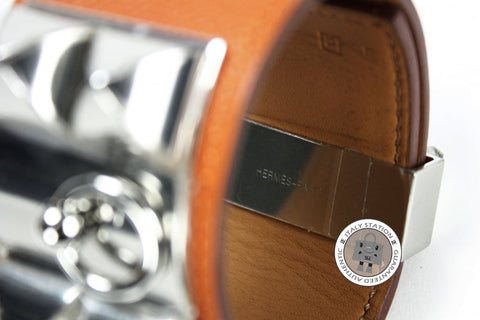 Hermes Collier DE Chien Cuff Cdc Orange / CK93 Epsom Small Bracelet Phw
