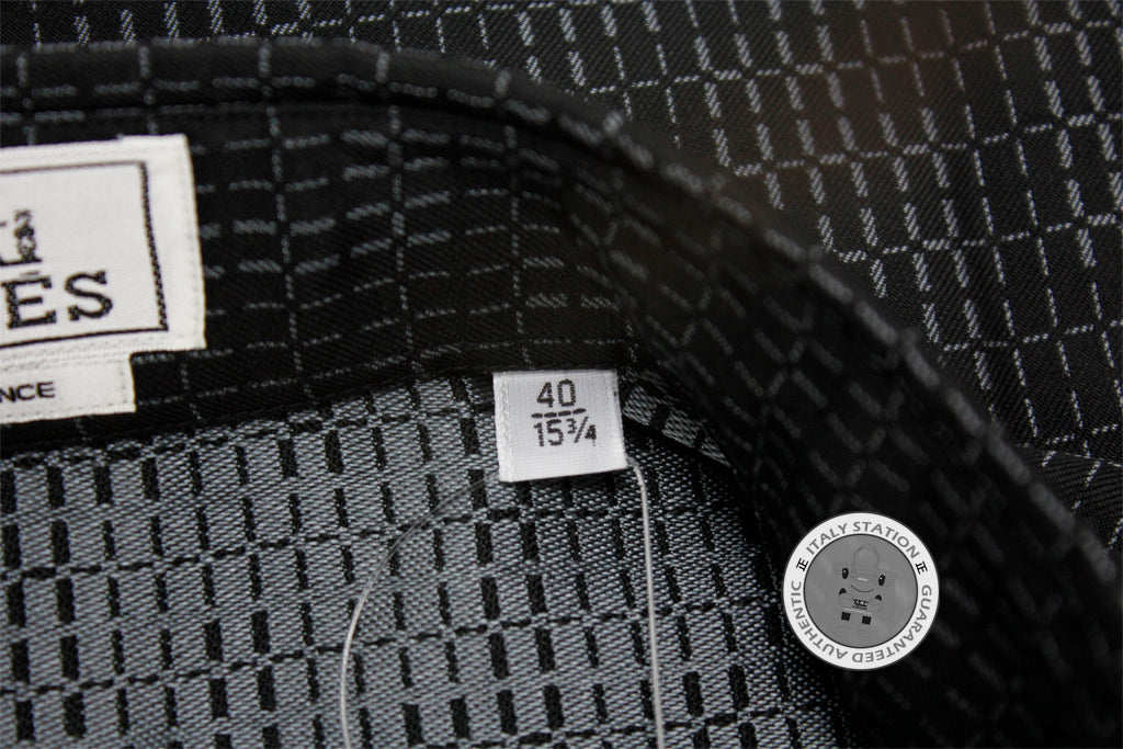 HERMES Hermes 346220HG Chem Ajustee Col Droit Souple Noir / 02 Cotton  | Italystation.com - Shop Now at italystation.com