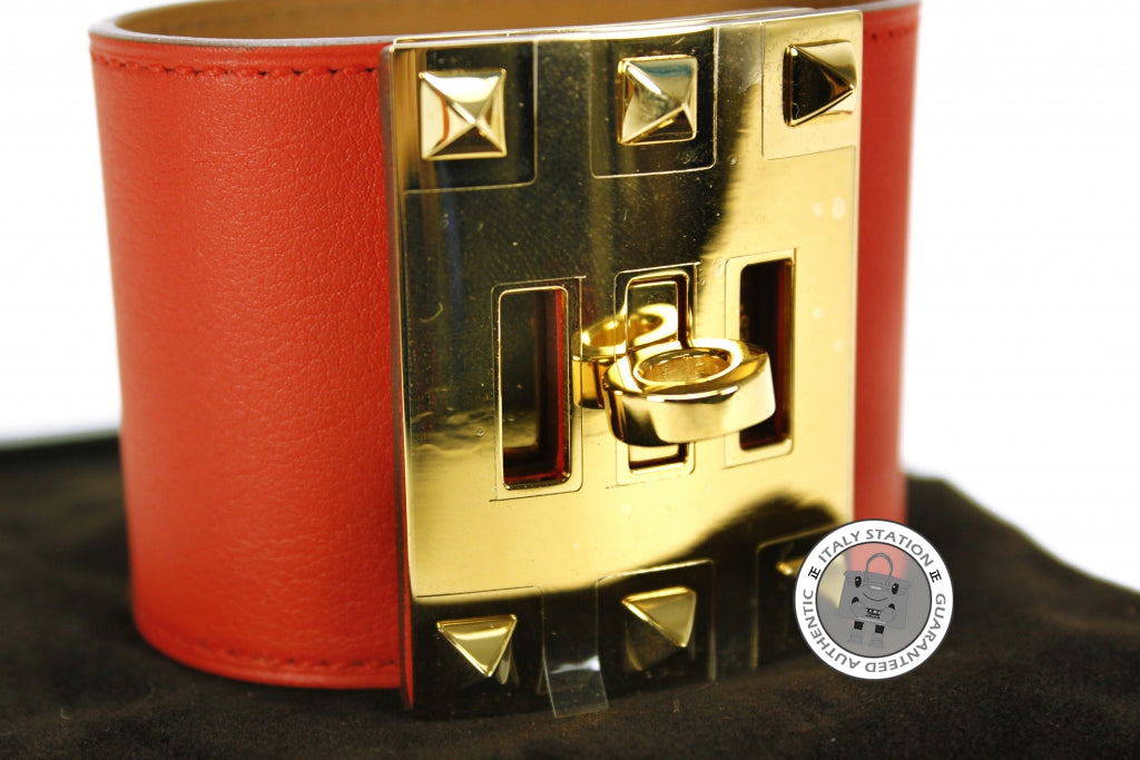 HERMES Hermes Extreme Capucine / CC9T Tadelakt S Bracelet Ghw | Italystation.com - Shop Now at italystation.com