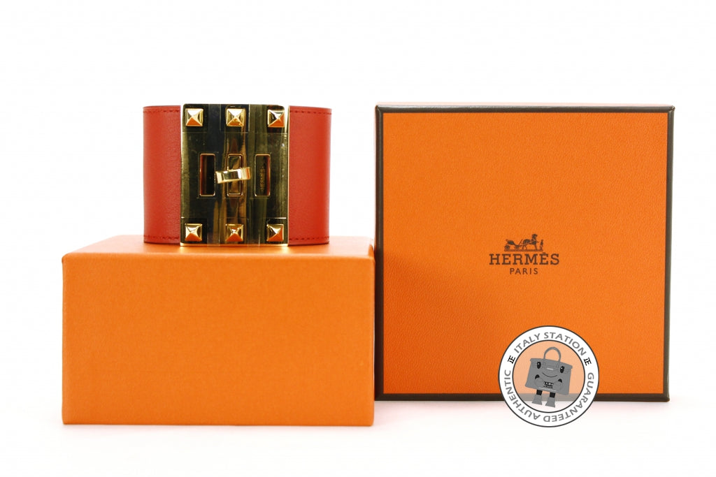 HERMES Hermes Extreme Capucine / CC9T Tadelakt S Bracelet Ghw | Italystation.com - Shop Now at italystation.com