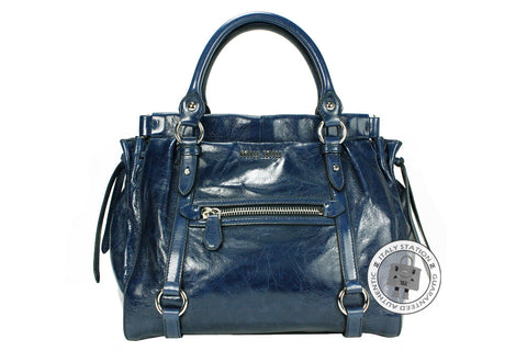 Miu Miu RN0954 X72 Vitello Lux  Shopping Bluette / F0016 Calfskin Tote Bag Shw