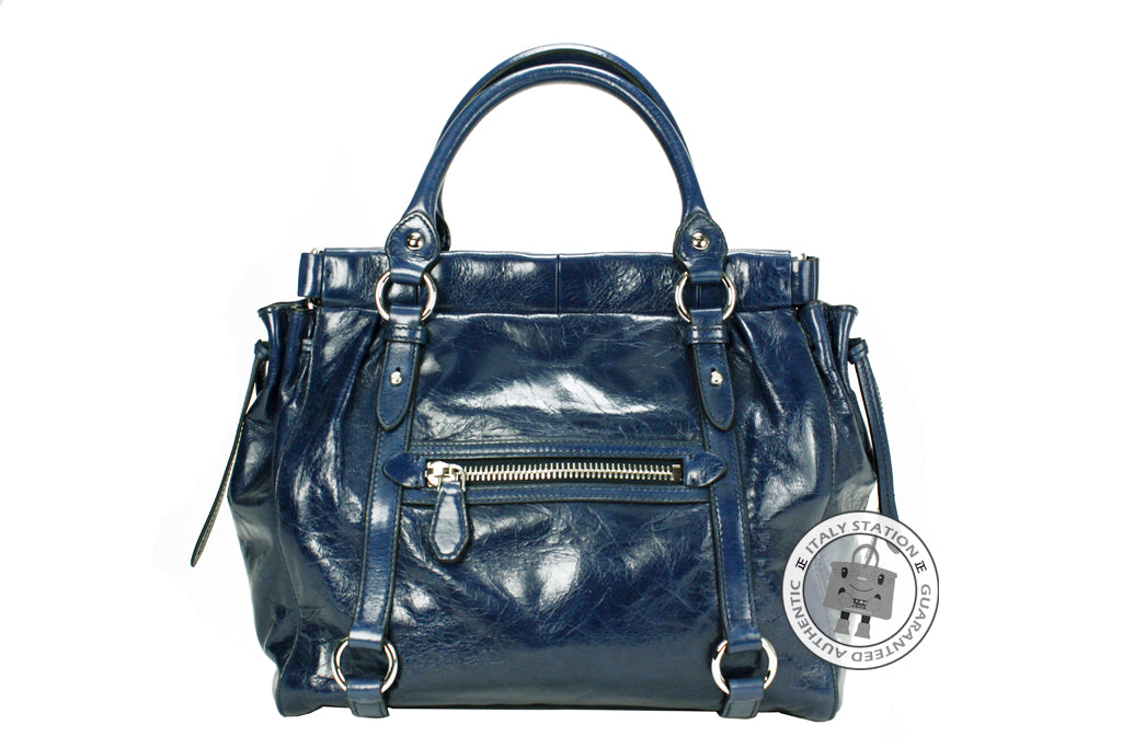 MIU MIU Miu Miu RN0954 X72 Vitello Lux  Shopping Bluette / F0016 Calfs | Italystation.com - Shop Now at italystation.com