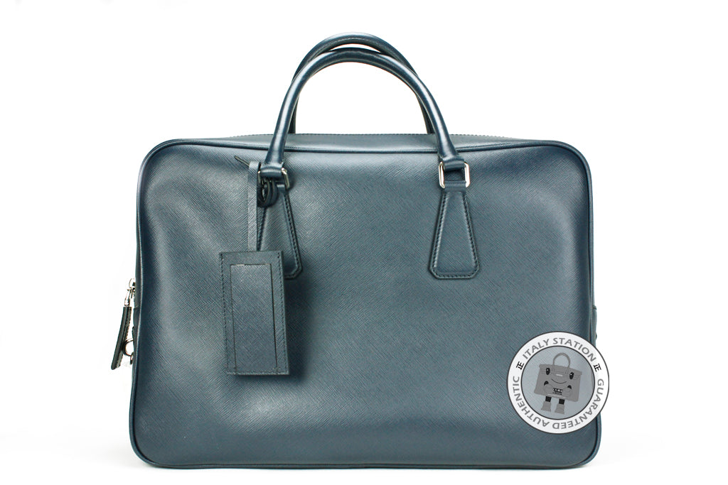 PRADA Prada VS0088 9Z2 Saffiano Travel Borsa DA Viaggio Baltico / F021 | Italystation.com - Shop Now at italystation.com