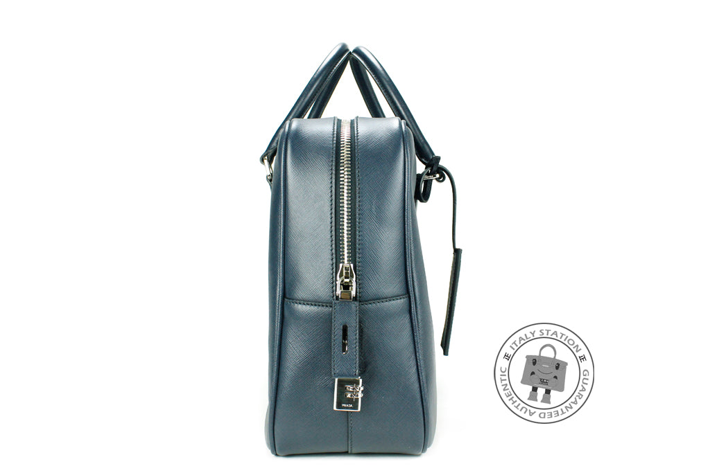 PRADA Prada VS0088 9Z2 Saffiano Travel Borsa DA Viaggio Baltico / F021 | Italystation.com - Shop Now at italystation.com