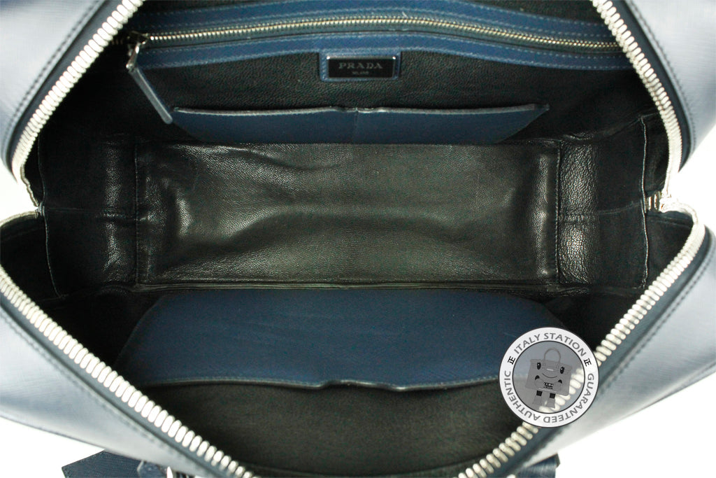 PRADA Prada VS0088 9Z2 Saffiano Travel Borsa DA Viaggio Baltico / F021 | Italystation.com - Shop Now at italystation.com