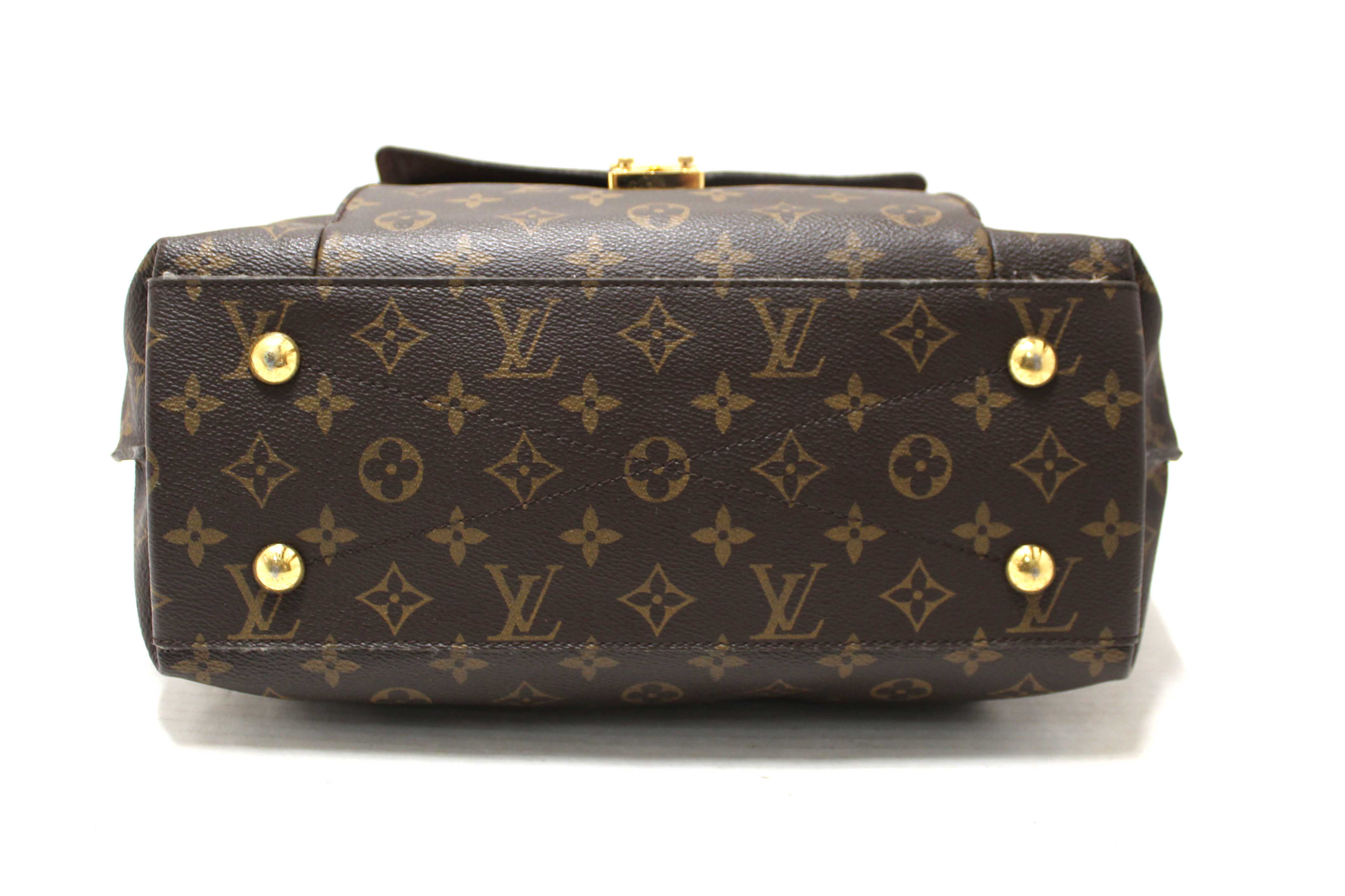 Authentic Louis Vuitton Classic Monogram Canvas Metis Tote Shoulder Bag