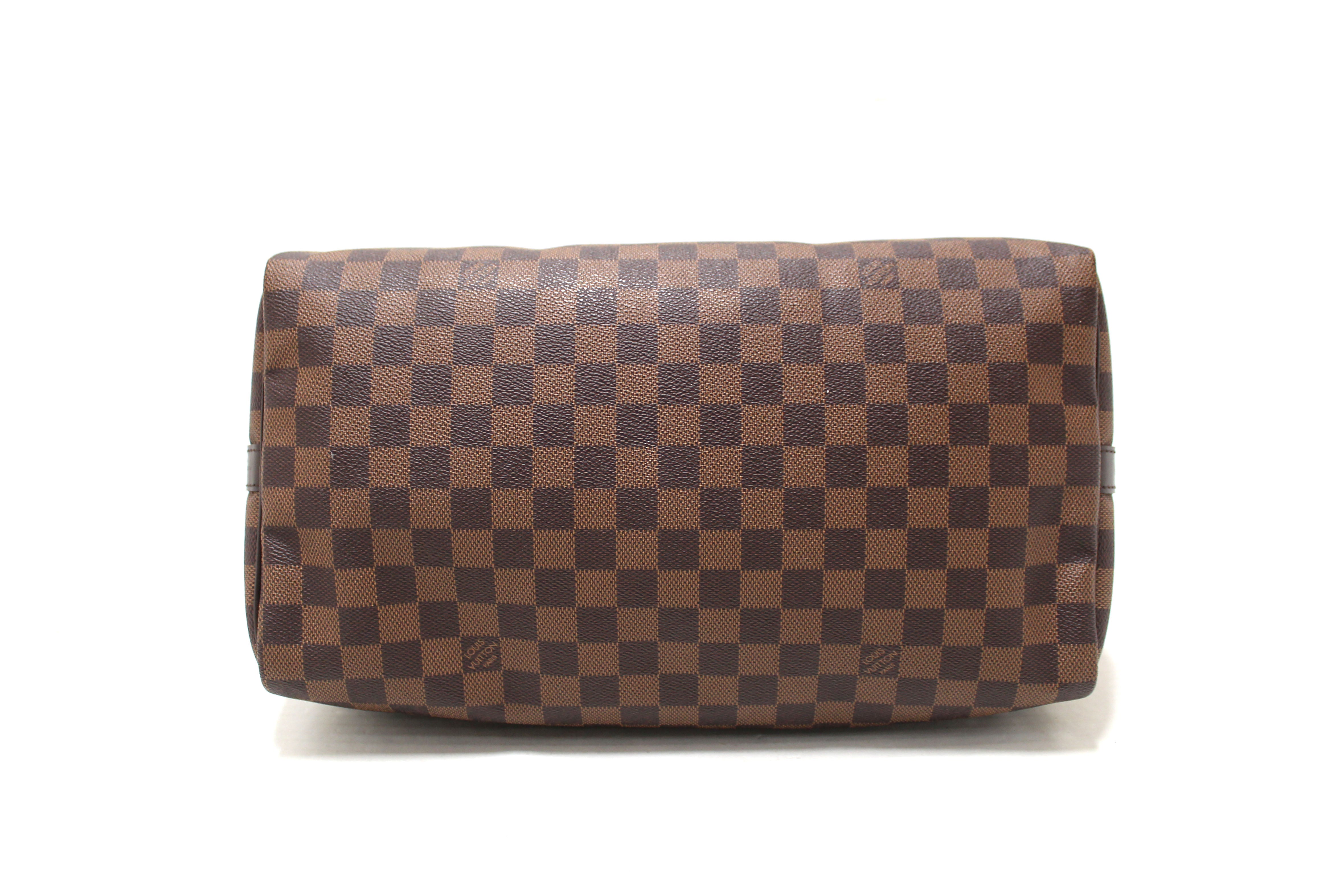 Authentic Louis Vuitton Damier Ebene Speedy 35 Bandouliere Bag