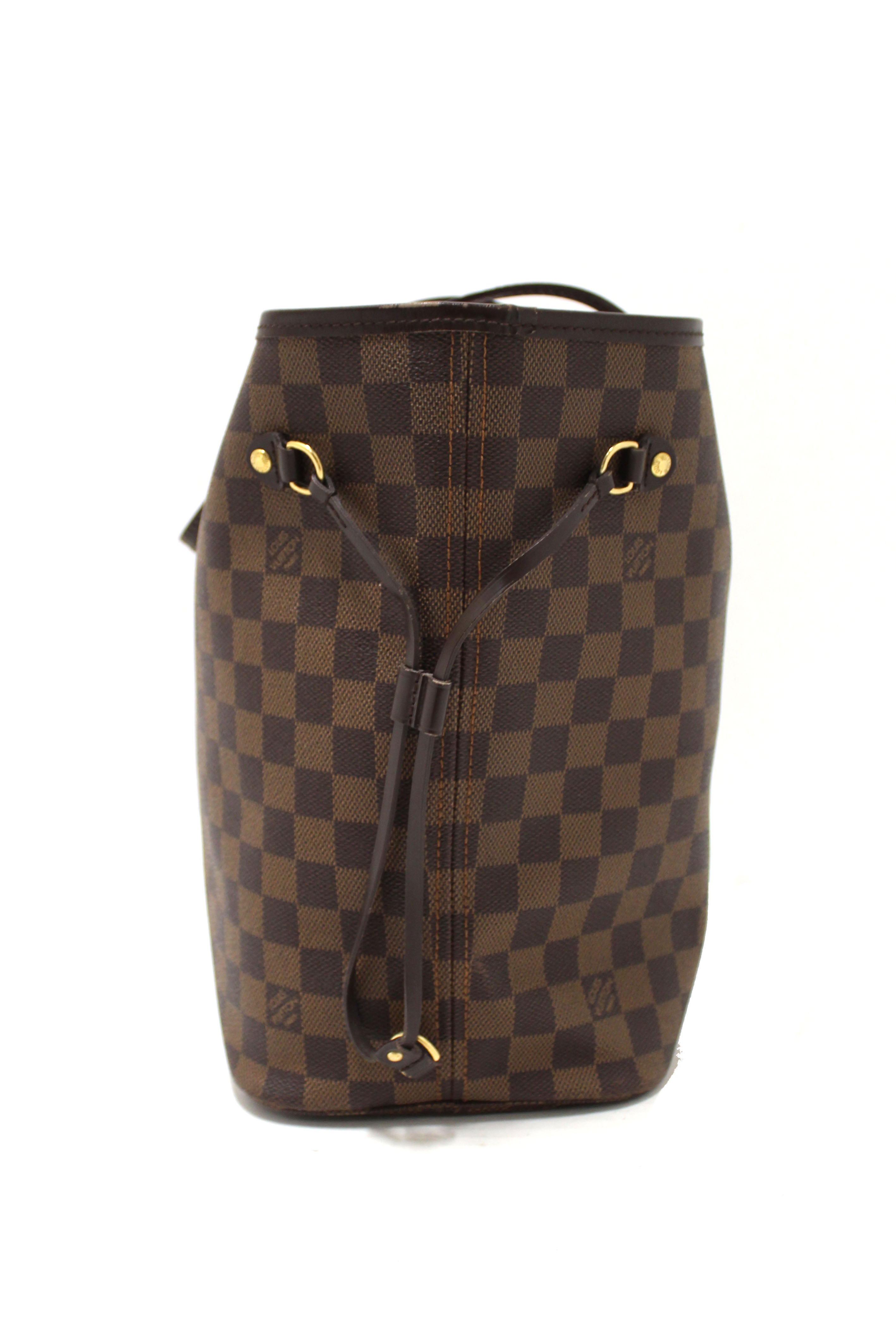 Authentic Louis Vuitton Damier Canvas Neverfull MM Shoulder Tote Bag