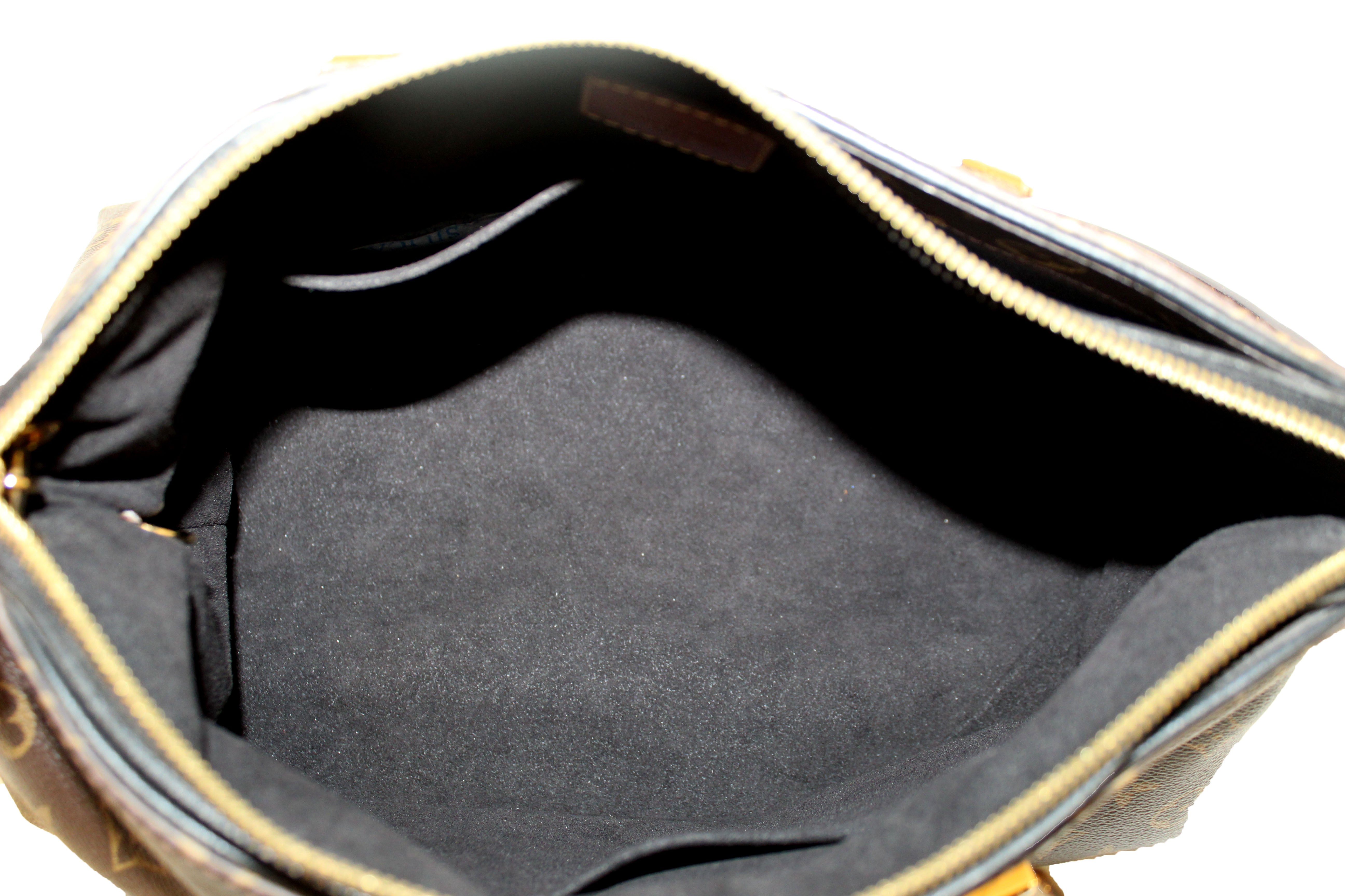 Authentic Louis Vuitton Monogram Canvas Black Pallas Noir Handbag