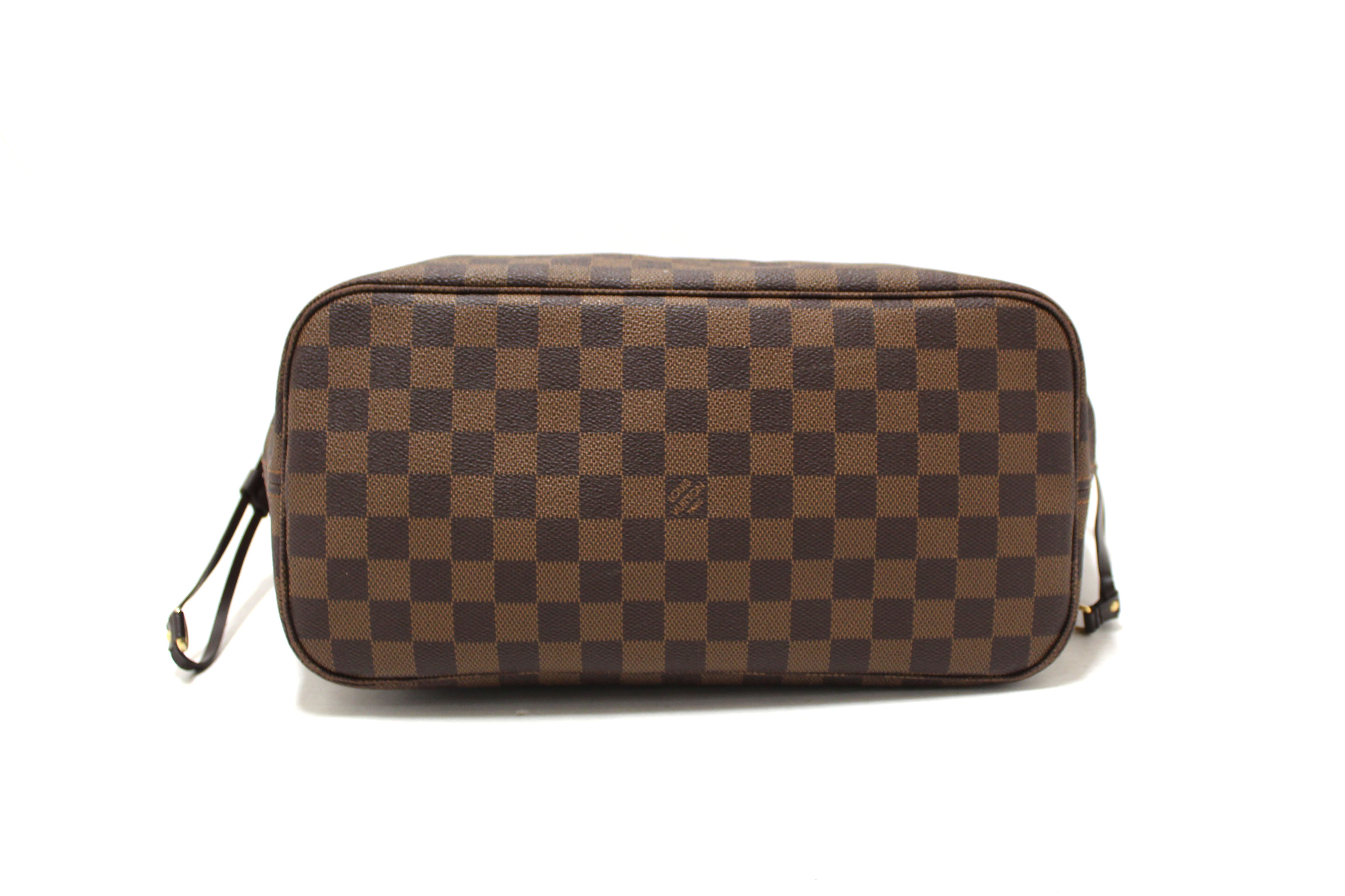 Authentic Louis Vuitton Damier Canvas Neverfull MM Shoulder Tote Bag