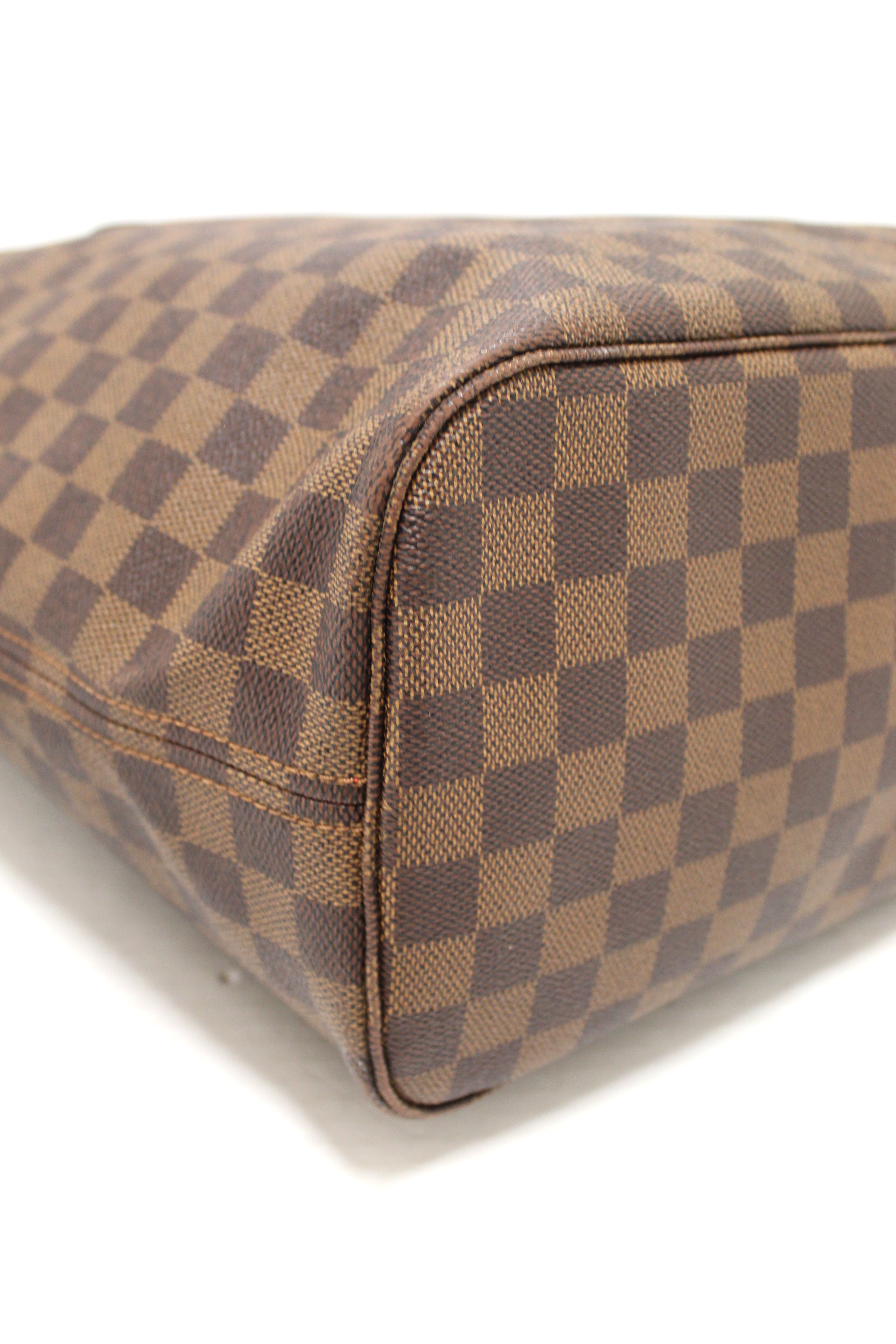 Authentic Louis Vuitton Damier Canvas Neverfull MM Shoulder Tote Bag