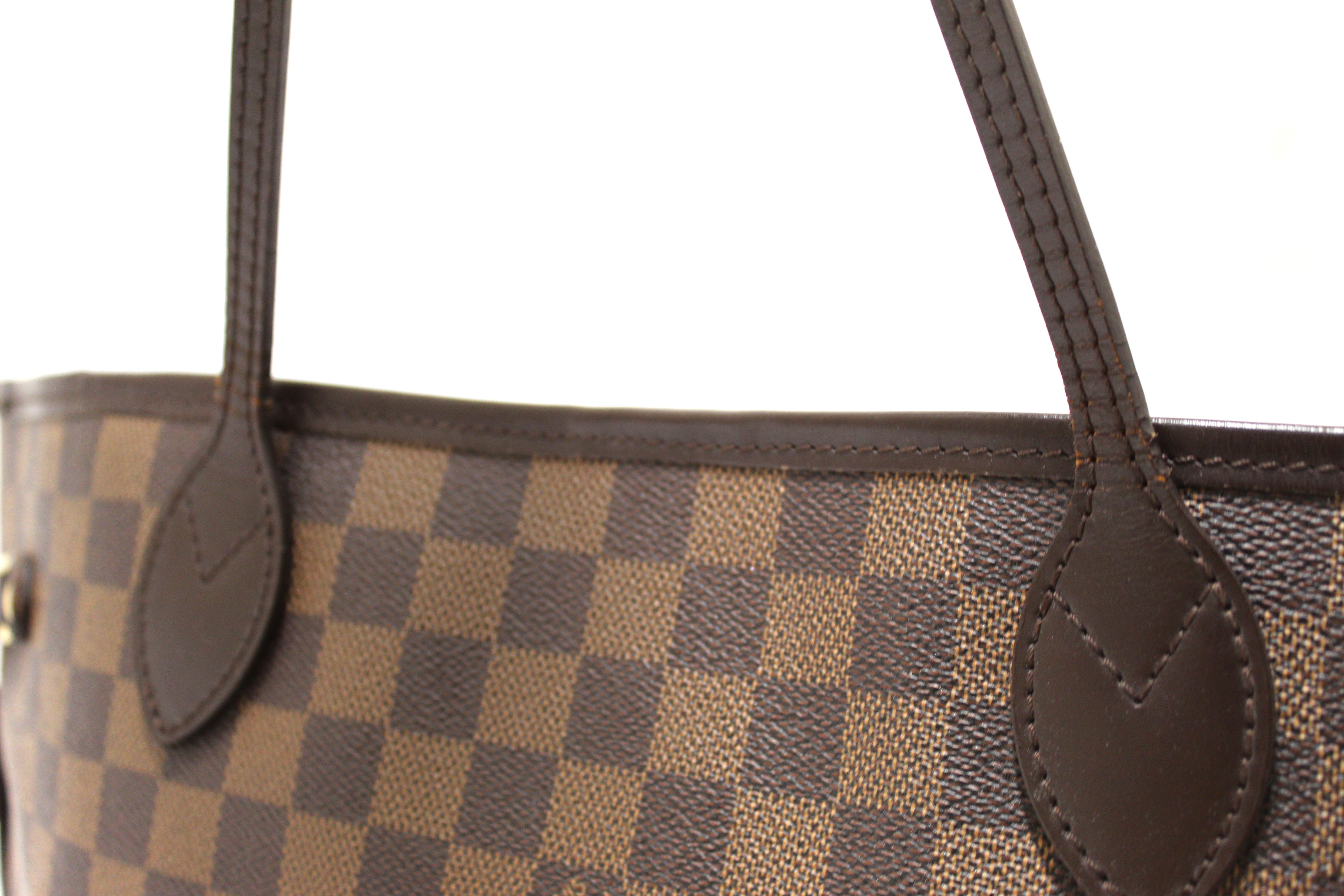 Authentic Louis Vuitton Damier Canvas Neverfull MM Shoulder Tote Bag