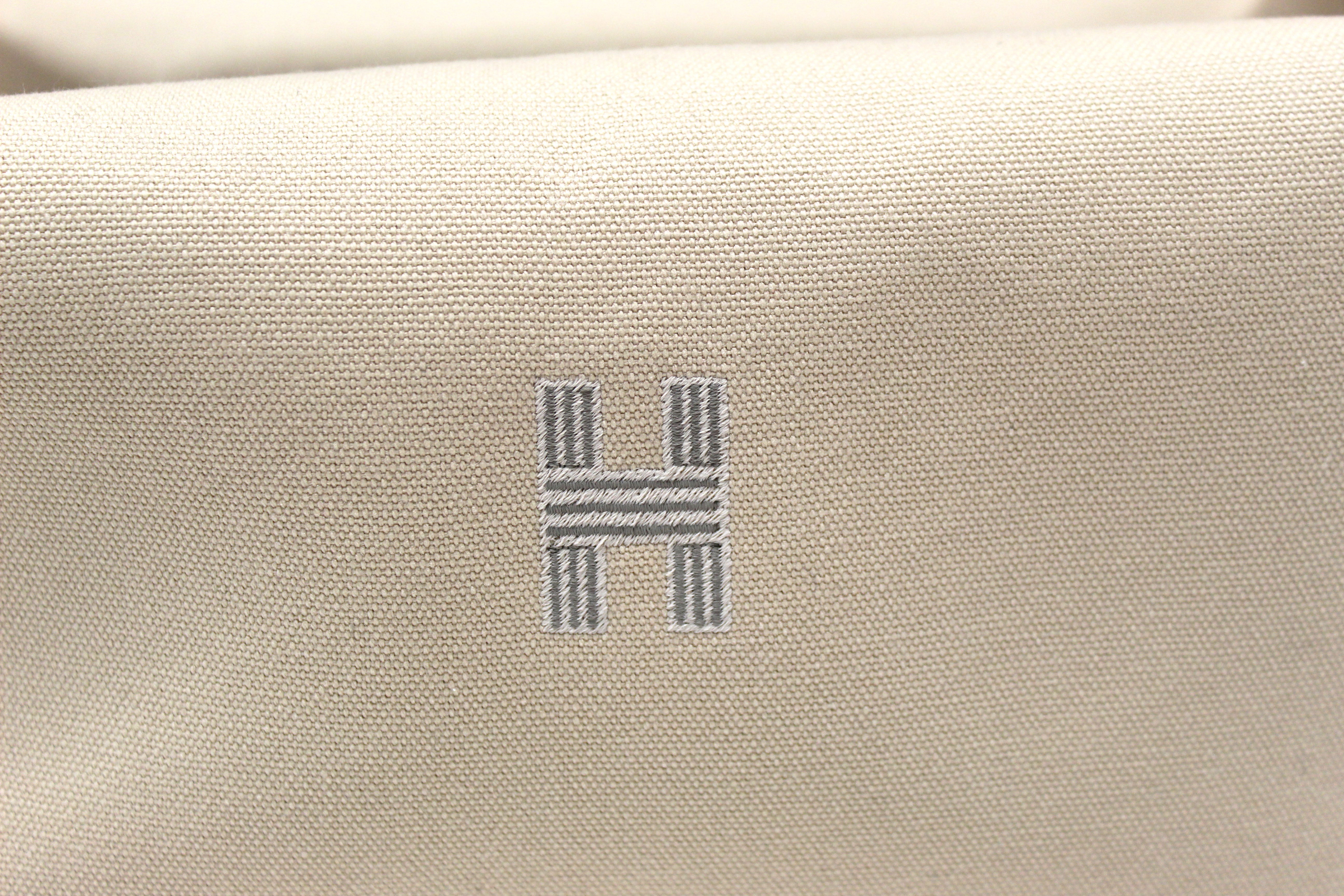 Authentic Hermes Beige Wool Large Bride-A-Brac H Natte Pouch