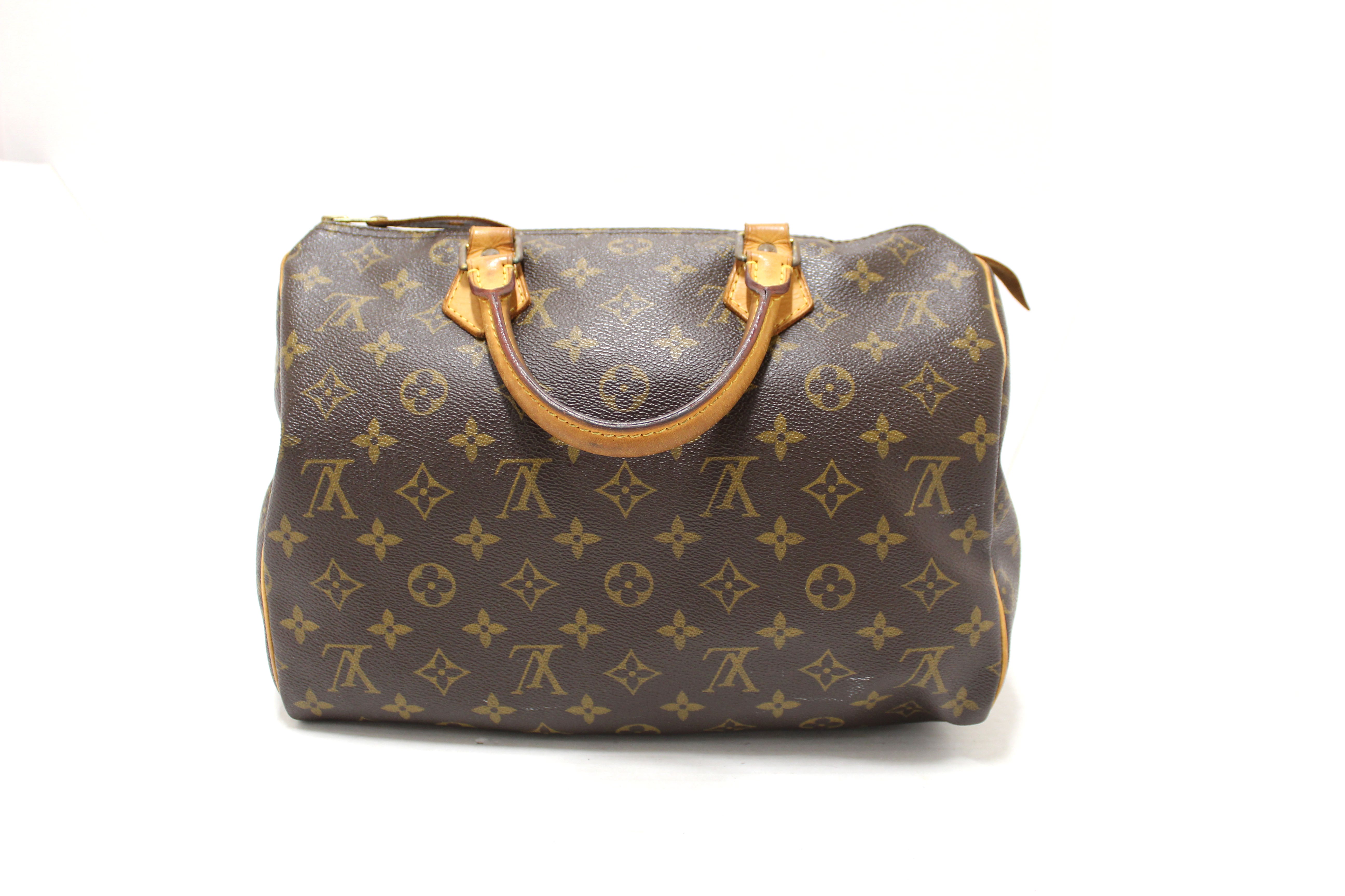 Authentic Louis Vuitton Classic Monogram Speedy 30 Handbag