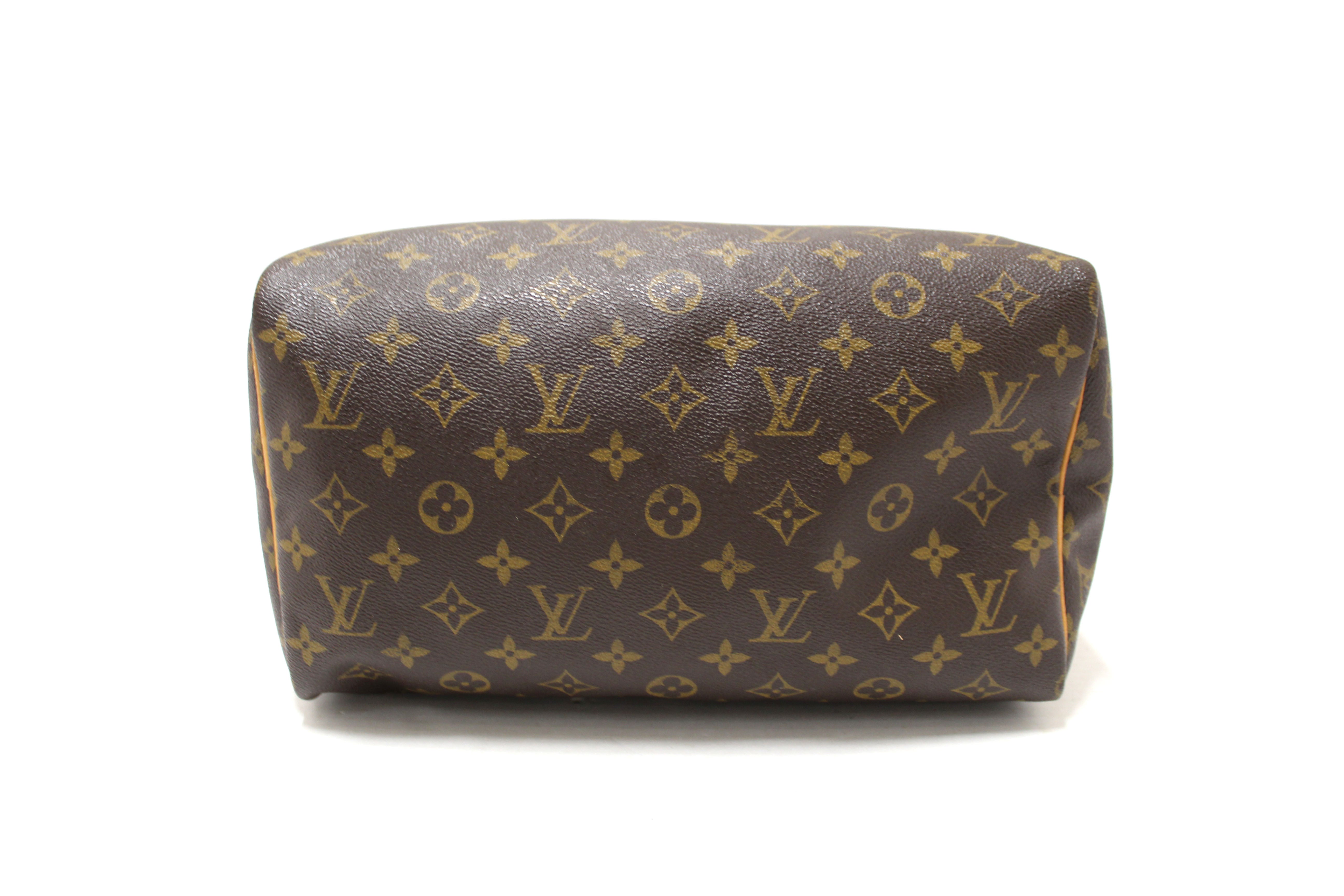 Authentic Louis Vuitton Classic Monogram Speedy 30 Handbag