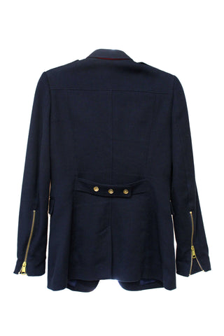 Authentic Burberry Navy Blue Brit Blazer Jacket size 4