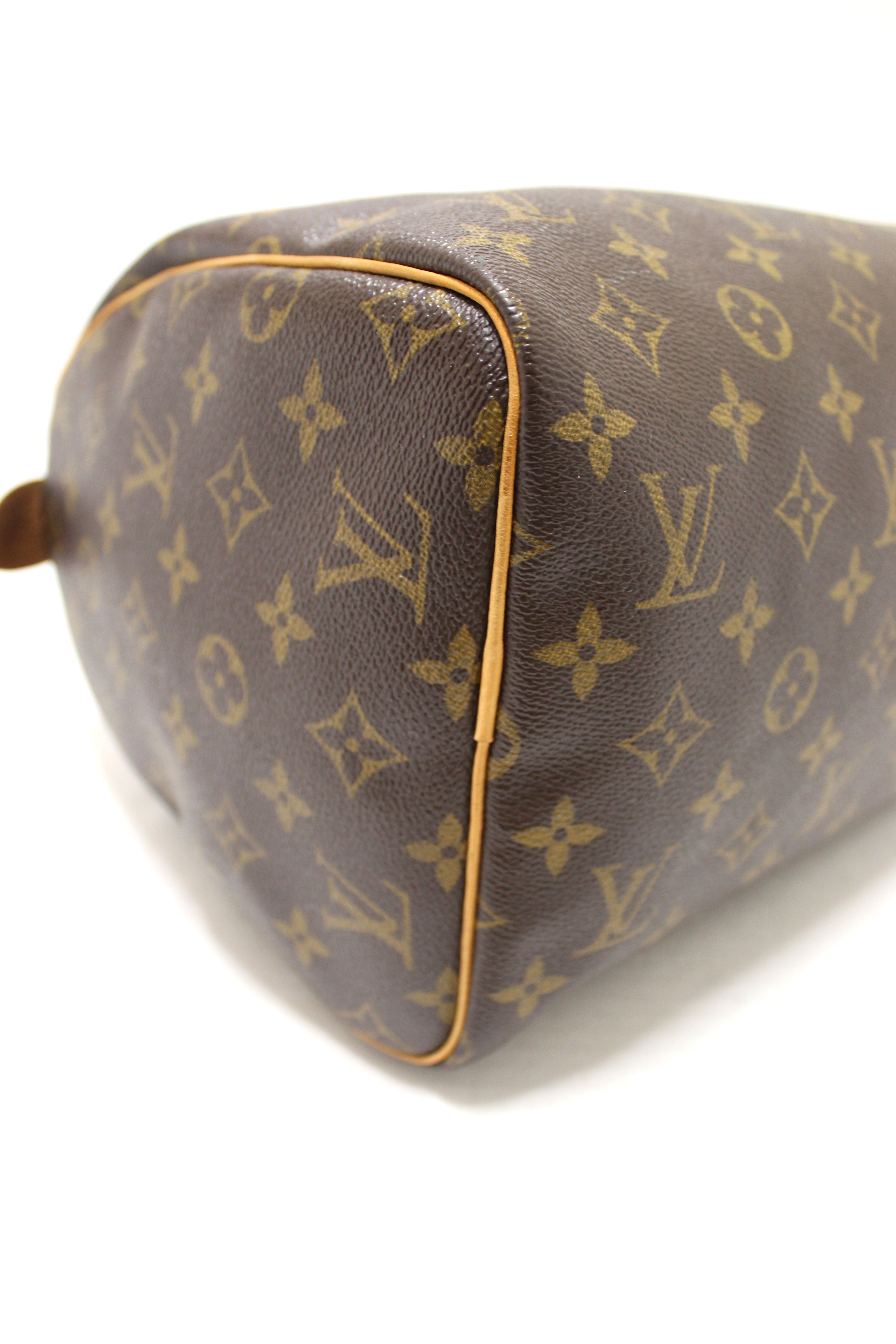 Authentic Louis Vuitton Classic Monogram Speedy 30 Handbag