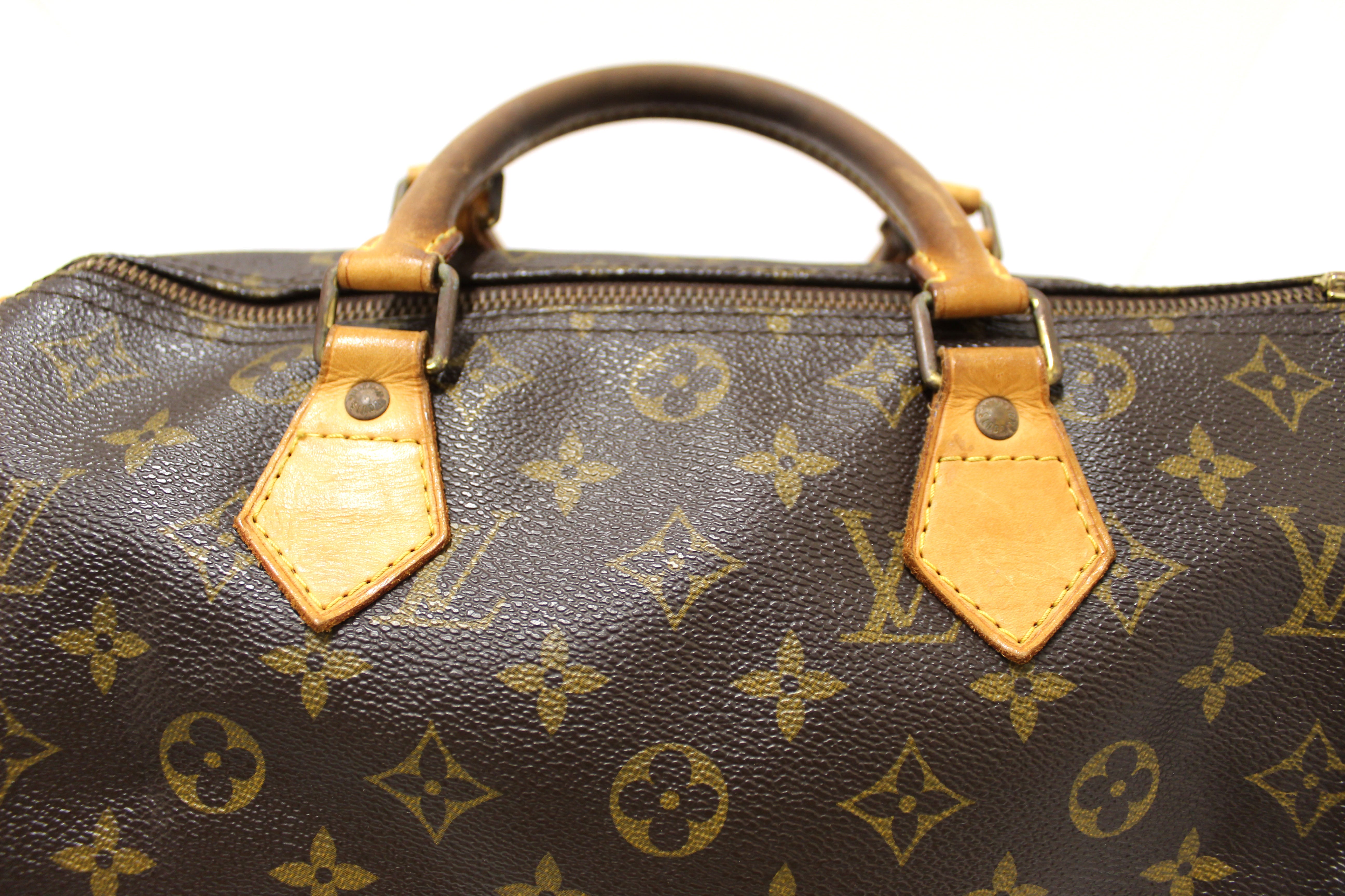 Authentic Louis Vuitton Classic Monogram Speedy 30 Handbag