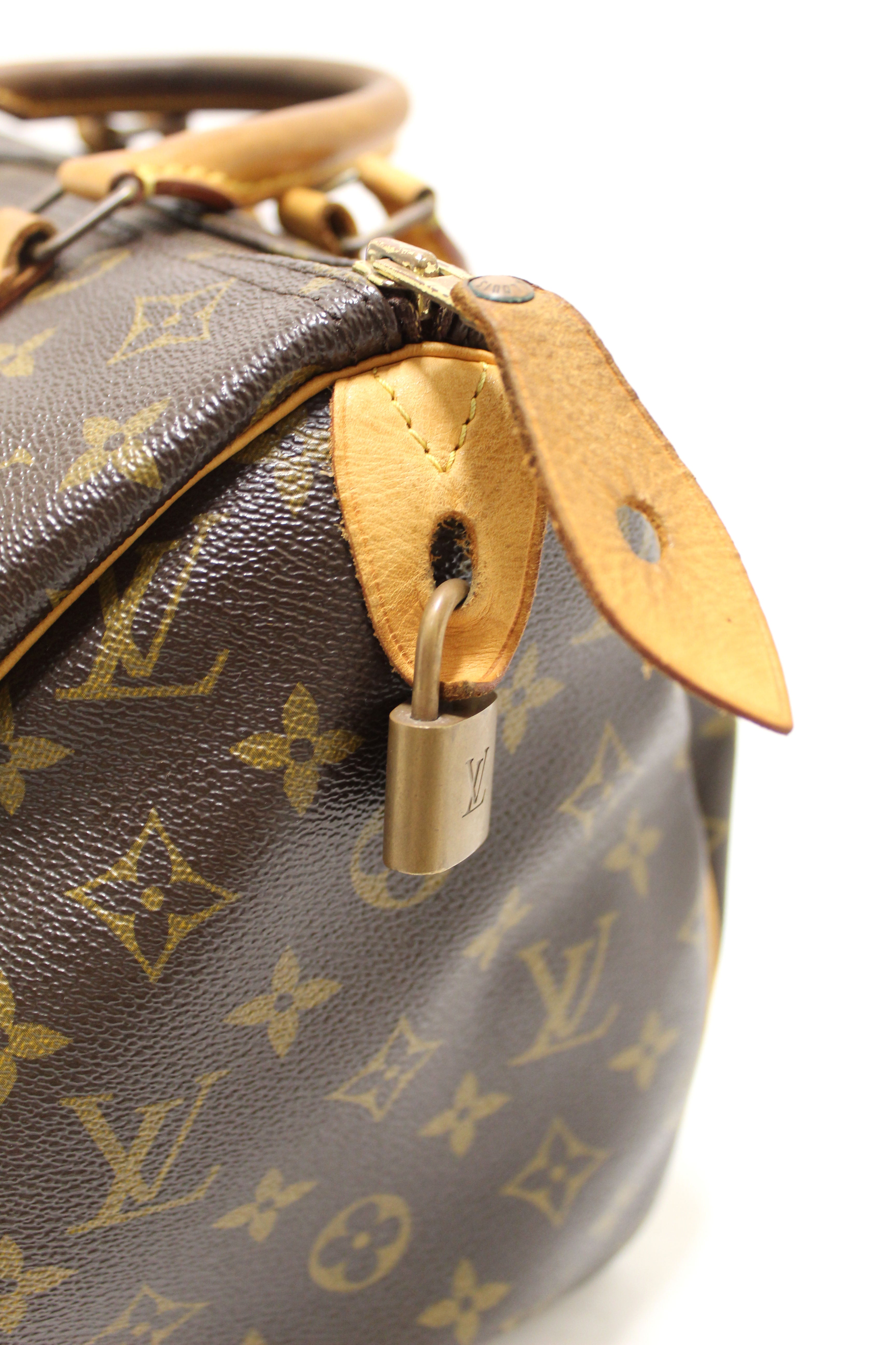 Authentic Louis Vuitton Classic Monogram Speedy 30 Handbag