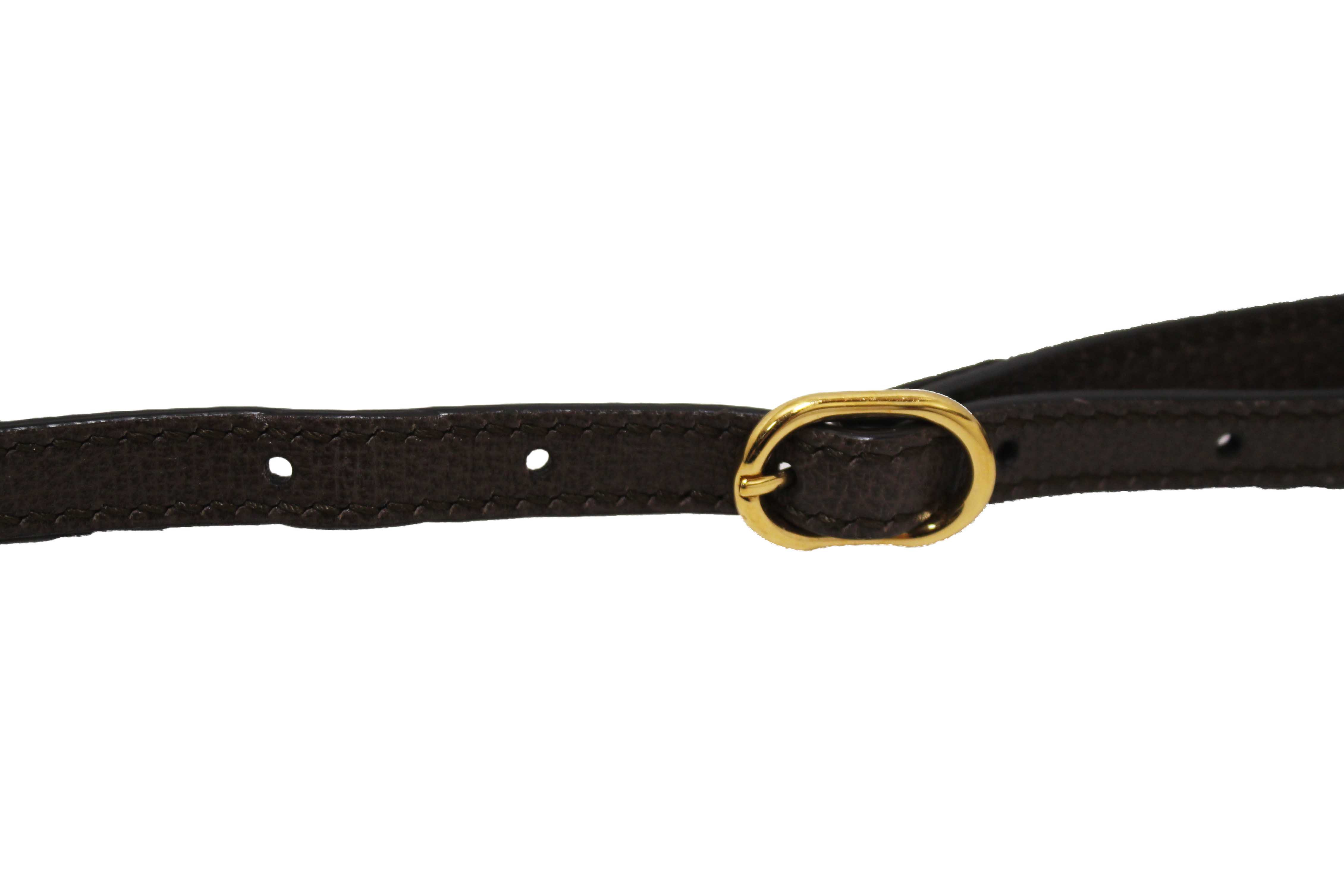 Authentic Gucci Brown Ophidia GG Supreme Mini Bucket Bag