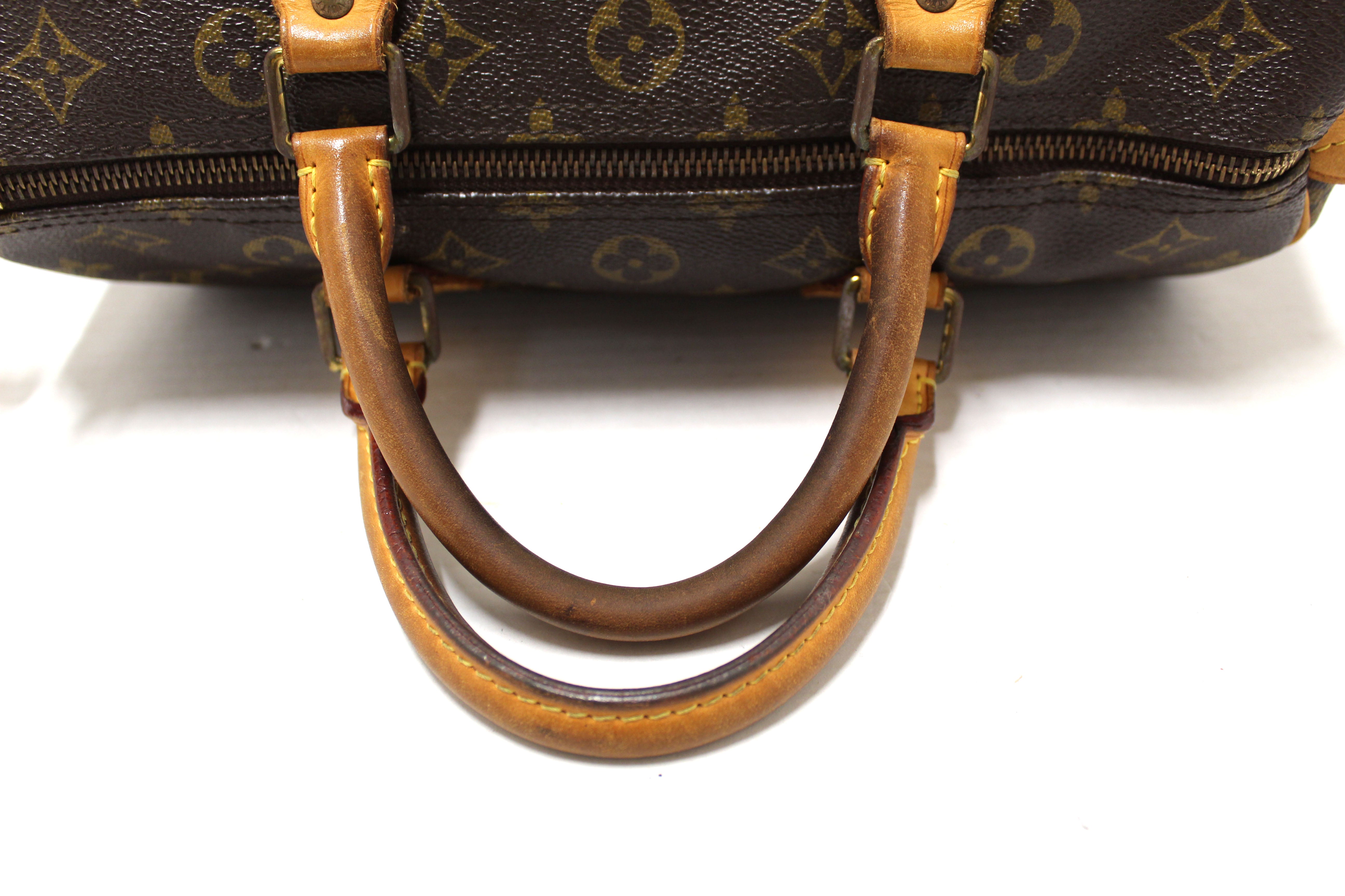 Authentic Louis Vuitton Classic Monogram Speedy 30 Handbag