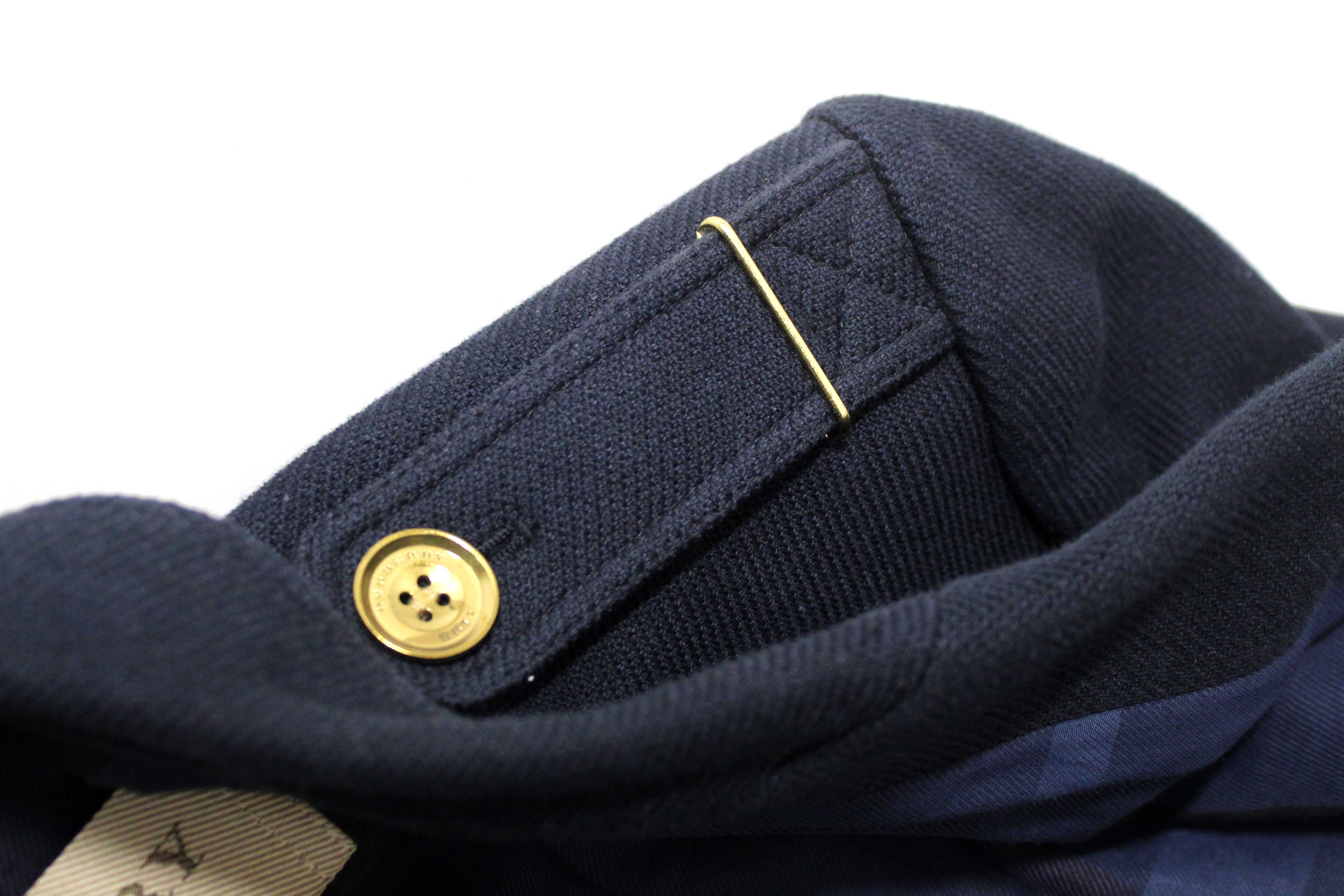 Authentic Burberry Navy Blue Brit Blazer Jacket size 4