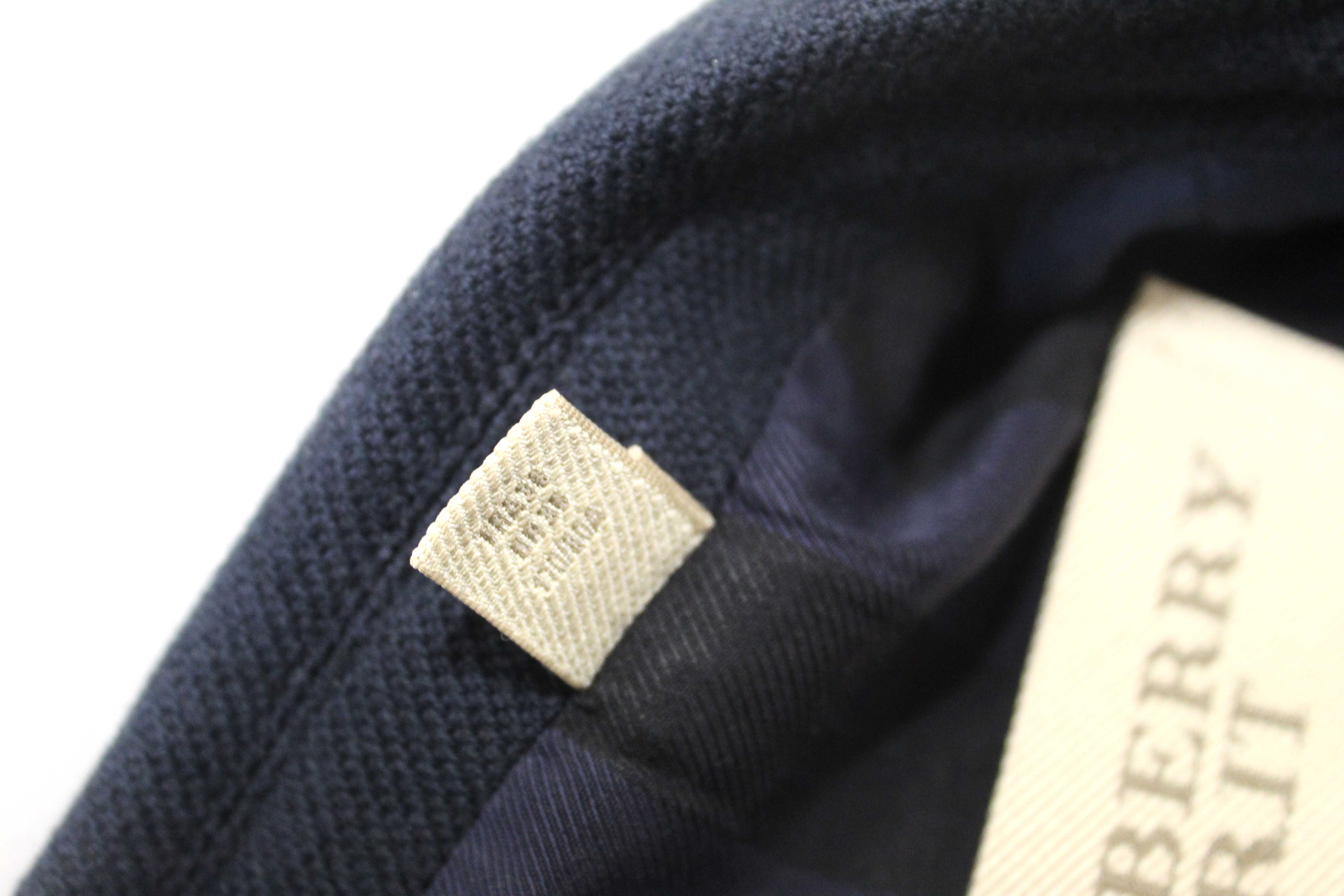 Authentic Burberry Navy Blue Brit Blazer Jacket size 4