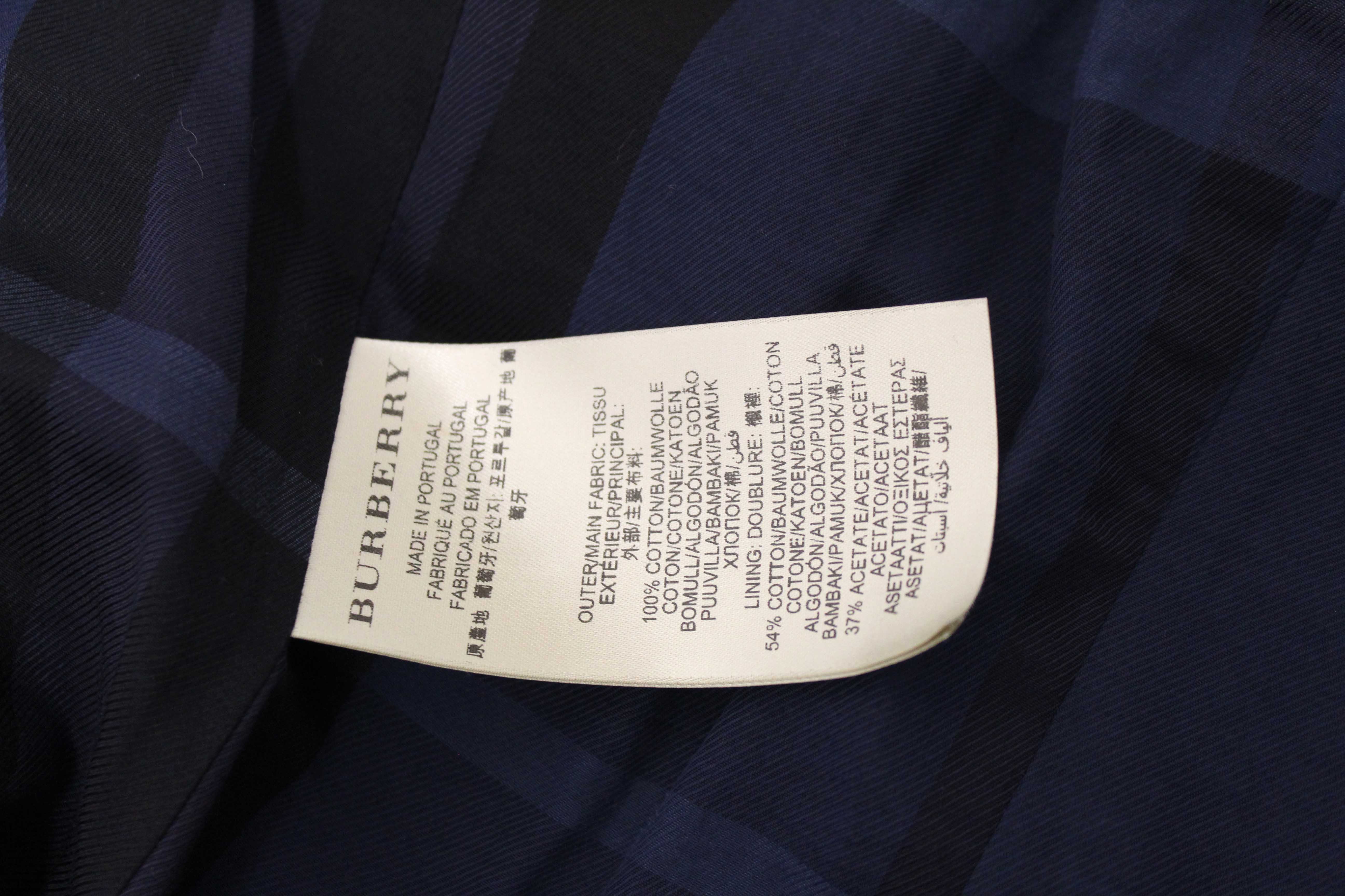 Authentic Burberry Navy Blue Brit Blazer Jacket size 4