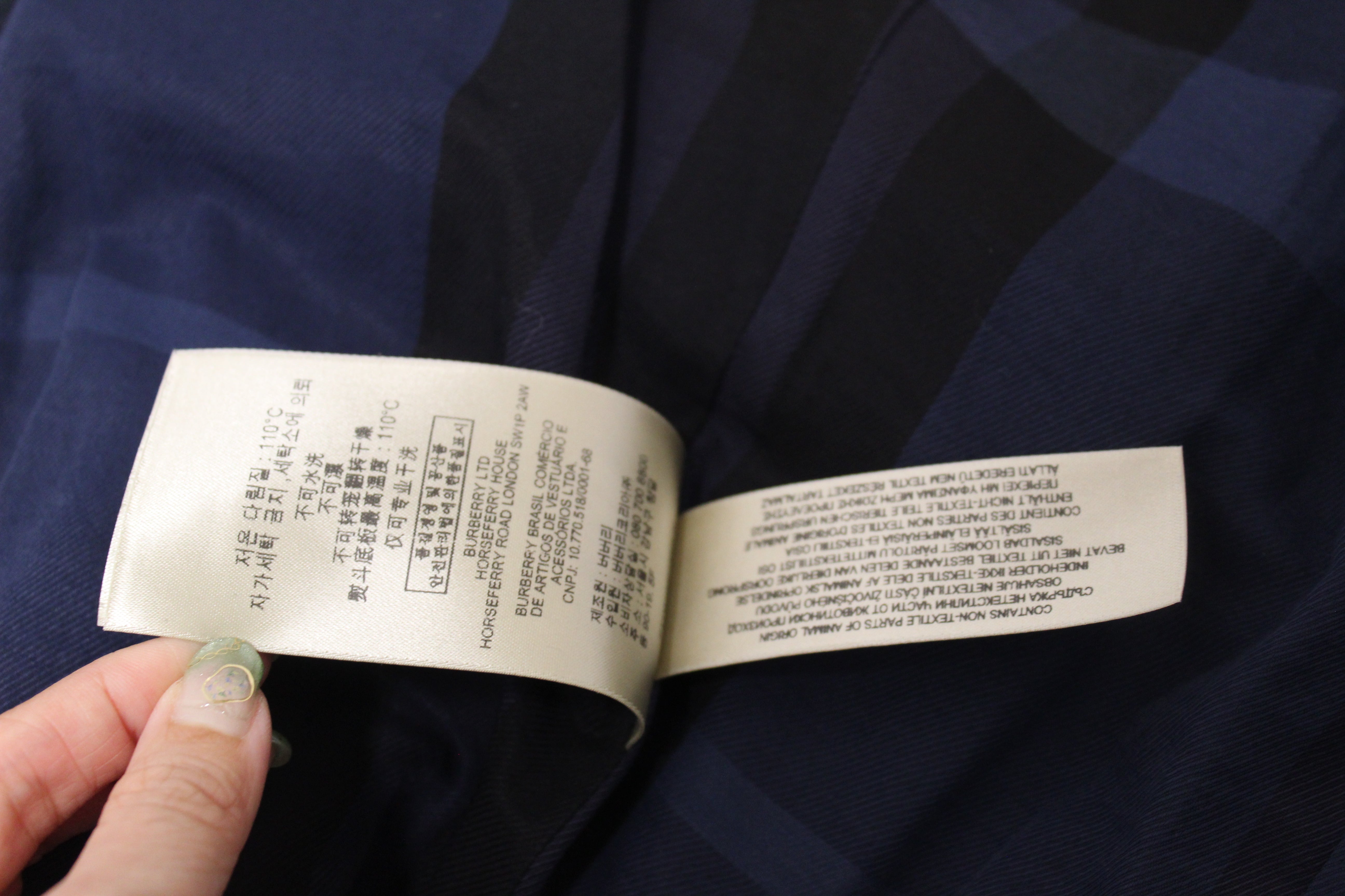 Authentic Burberry Navy Blue Brit Blazer Jacket size 4