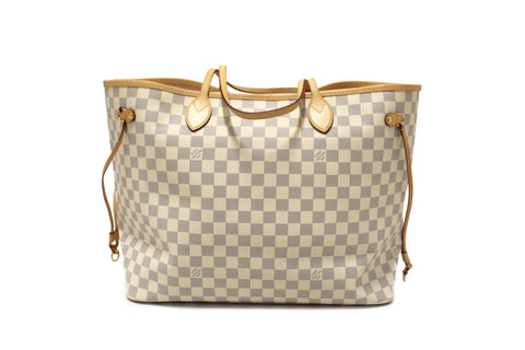 Authentic Louis Vuitton Damier Azur Neverfull GM Tote Shoulder Bag