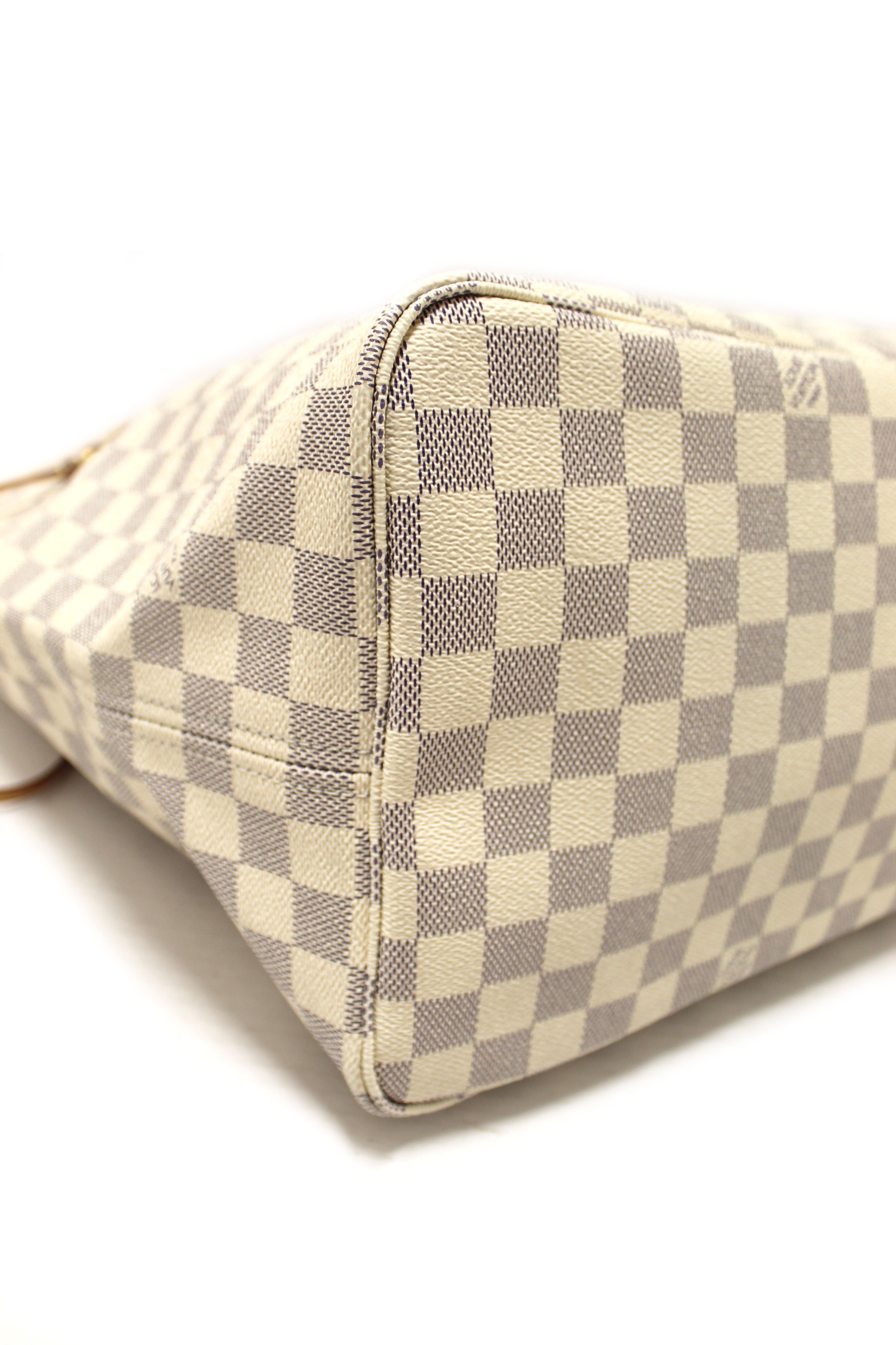 Authentic Louis Vuitton Damier Azur Neverfull GM Tote Shoulder Bag