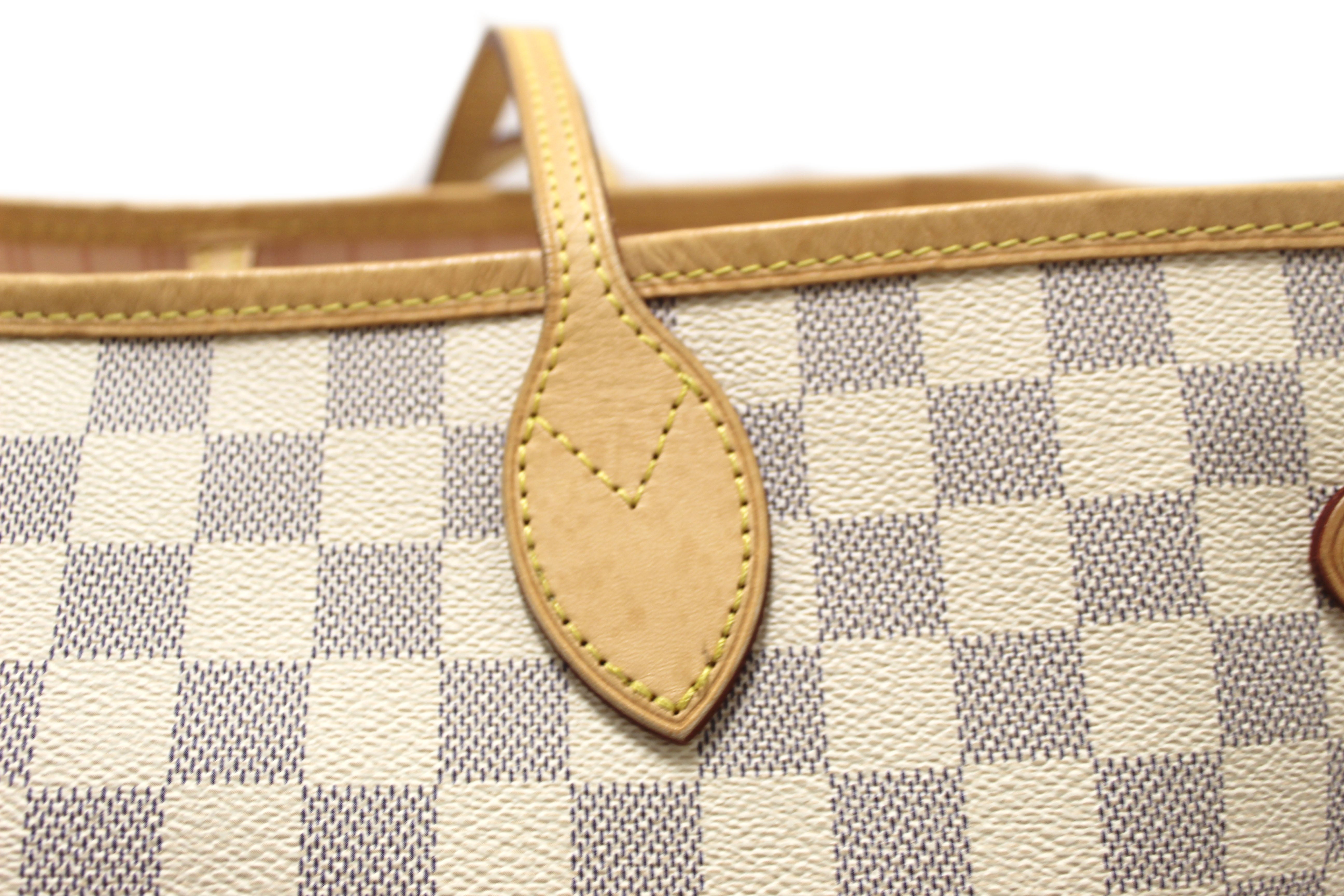 Authentic Louis Vuitton Damier Azur Neverfull GM Tote Shoulder Bag