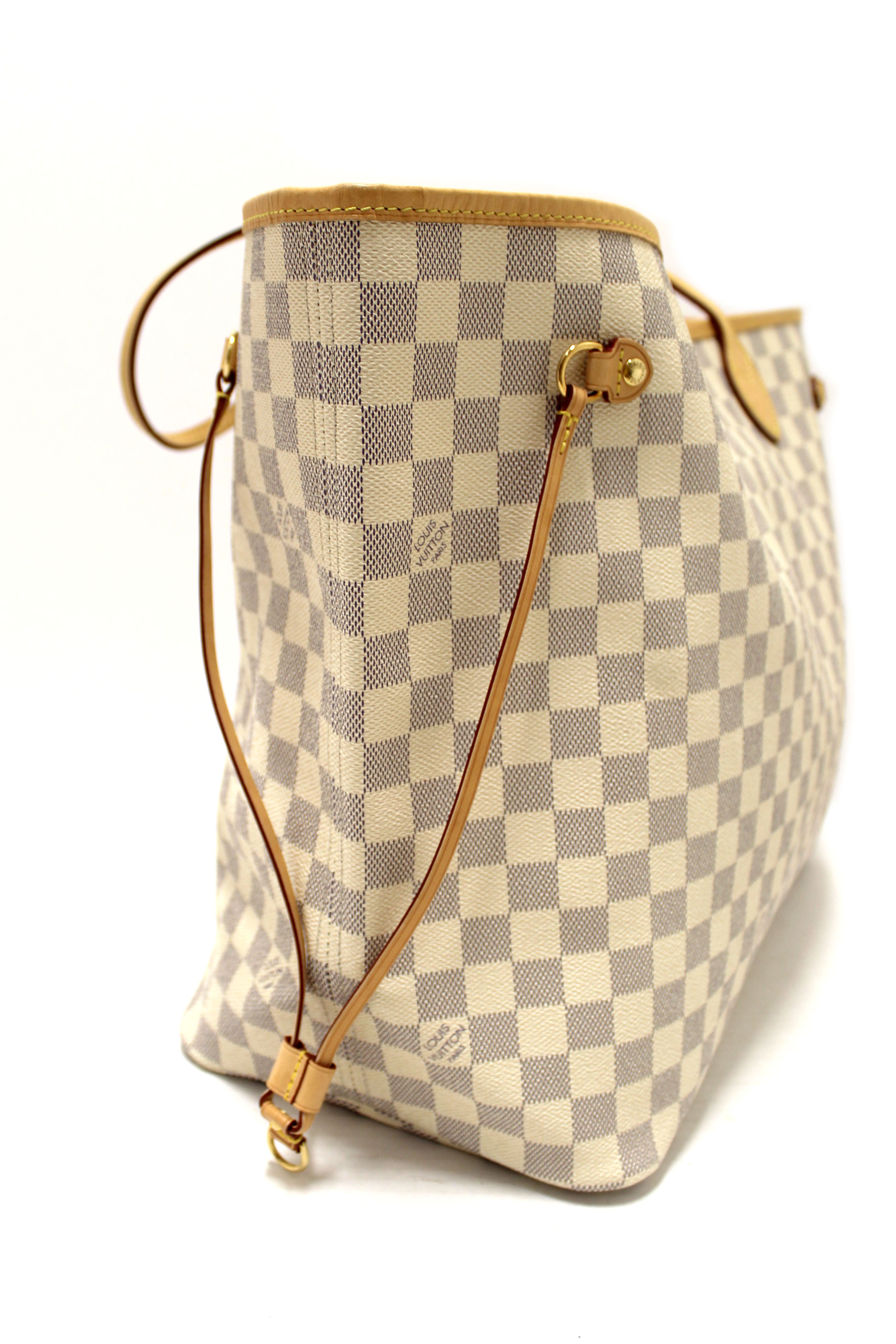 Authentic Louis Vuitton Damier Azur Neverfull GM Tote Shoulder Bag