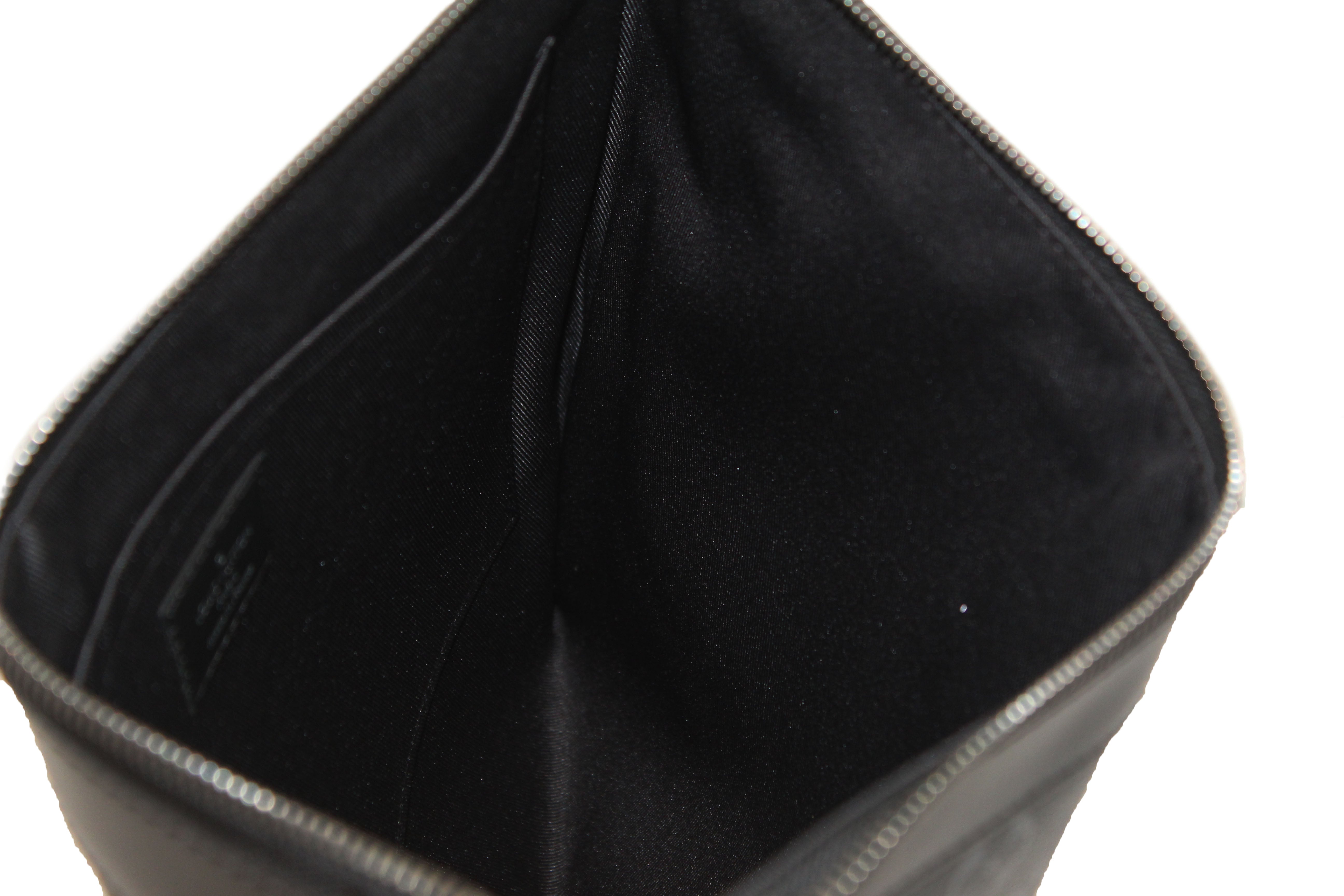 Authentic Louis Vuitton Monogram Eclipse Discovery Pochette GM Clutch Bag